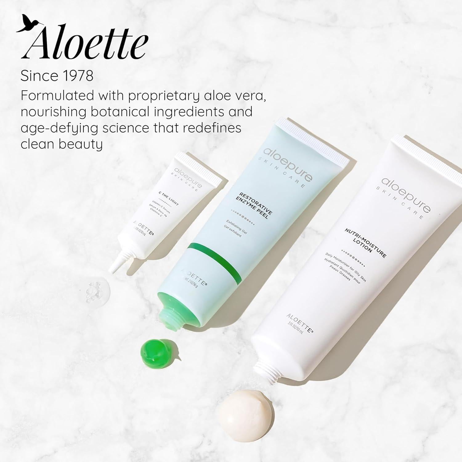 Gel Exfoliante Facial Aloette 56.7 g - Peeling Enzimático Aloe Vera