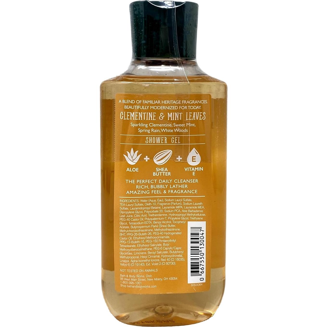 Paquete Gel de Ducha Clementina y Menta Bath & Body Works 2x295mL