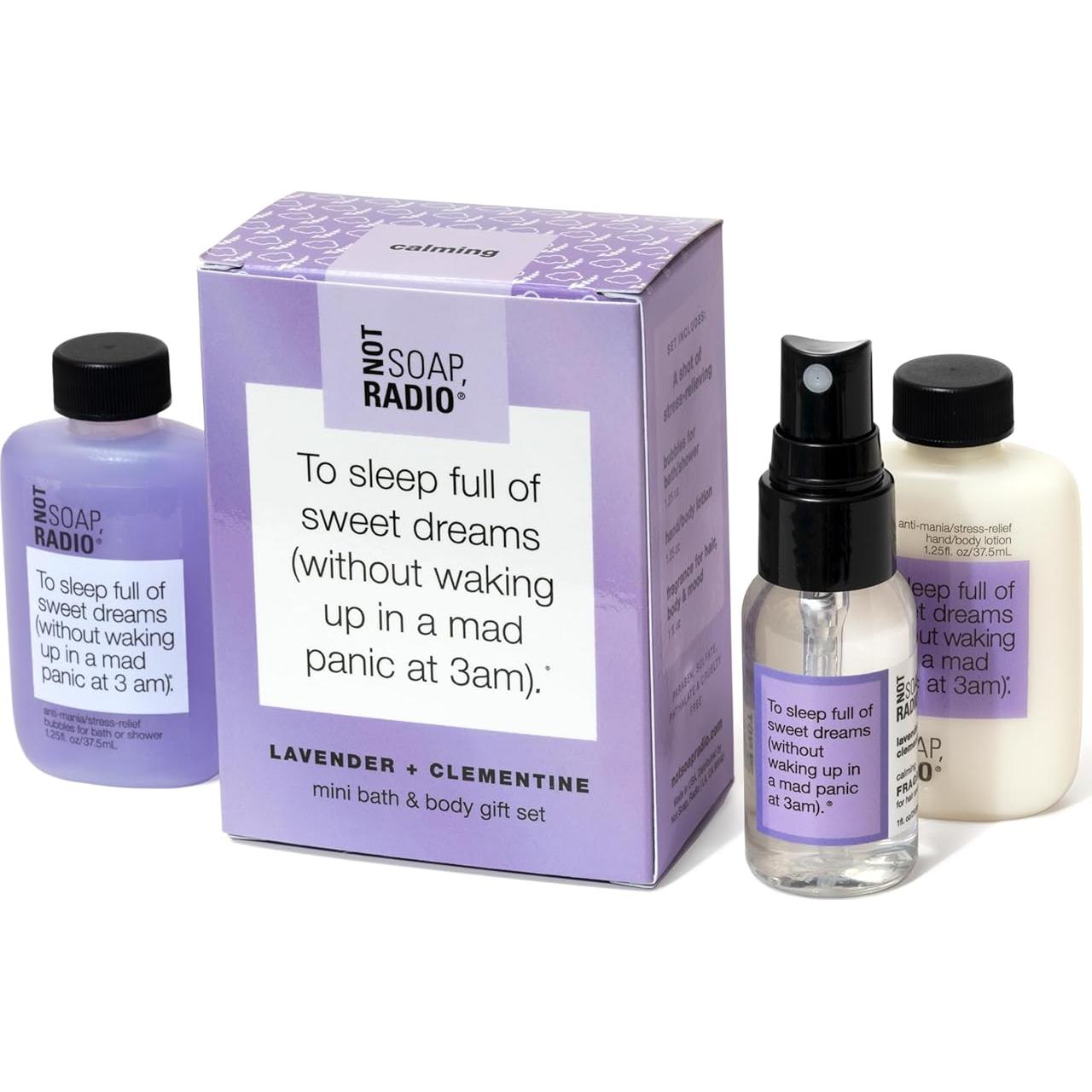 Mini Set de Regalo Not Soap, Radio - Aromaterapia Lavanda y Clementina