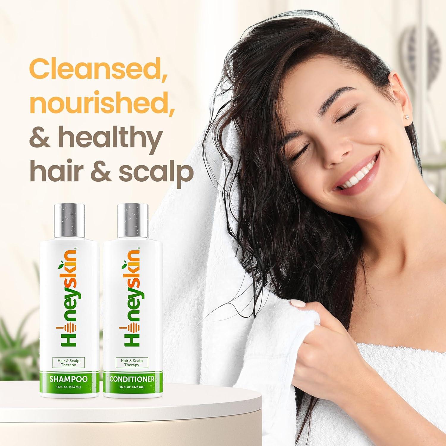 Champú y Acondicionador Hidratante Honeyskin 473ml x2 - Crecimiento Cabello