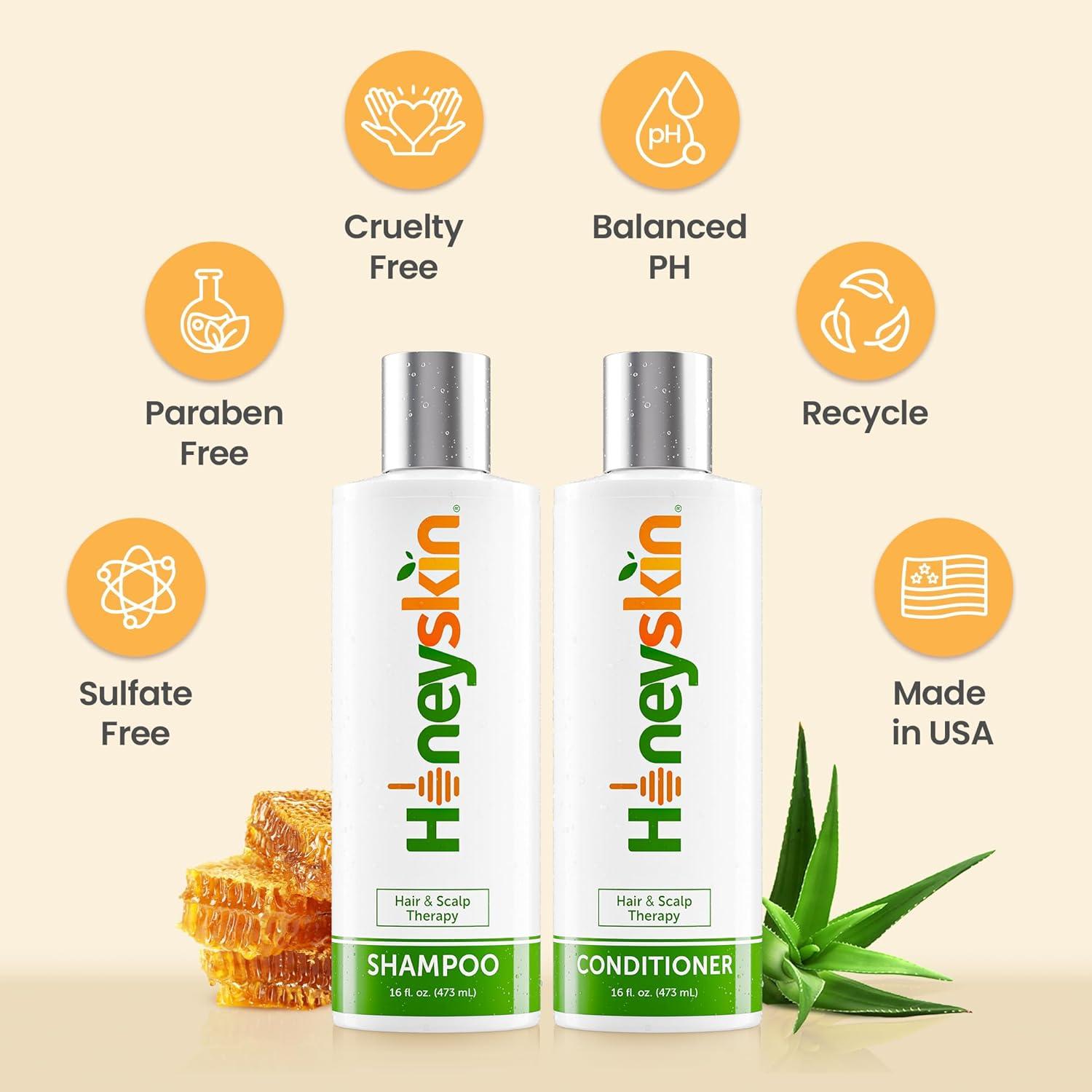 Champú y Acondicionador Hidratante Honeyskin 473ml x2 - Crecimiento Cabello