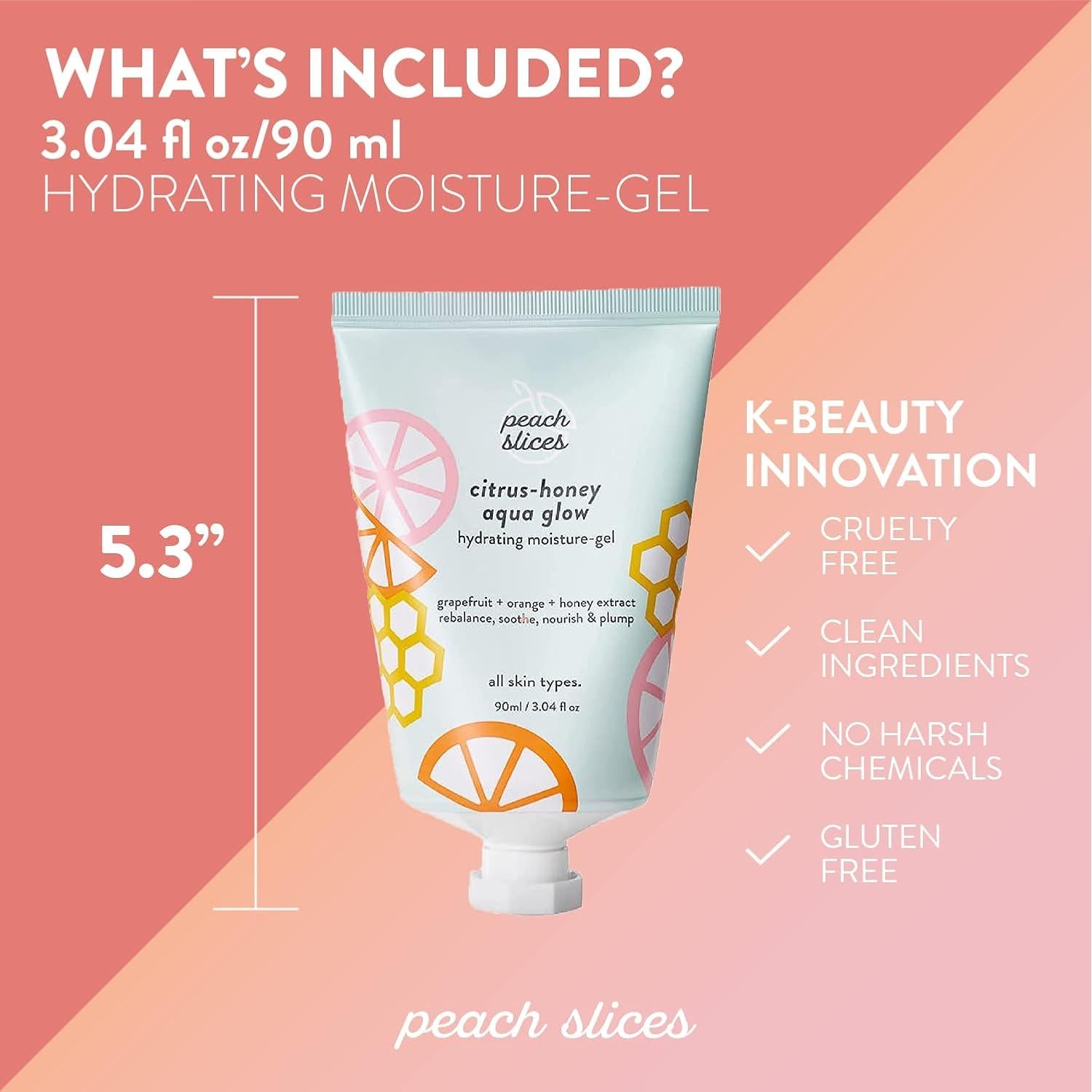 Hidratante Facial Rodajas de Durazno 86 g - Brillo Aqua Cítricos y Miel