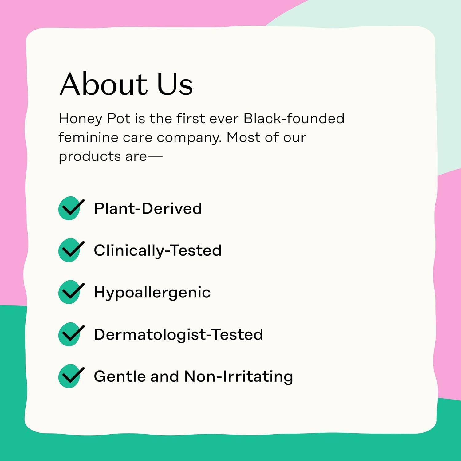 Compresas Sanitarias Herbales The Honey Pot - Flujo Regular 20 ct