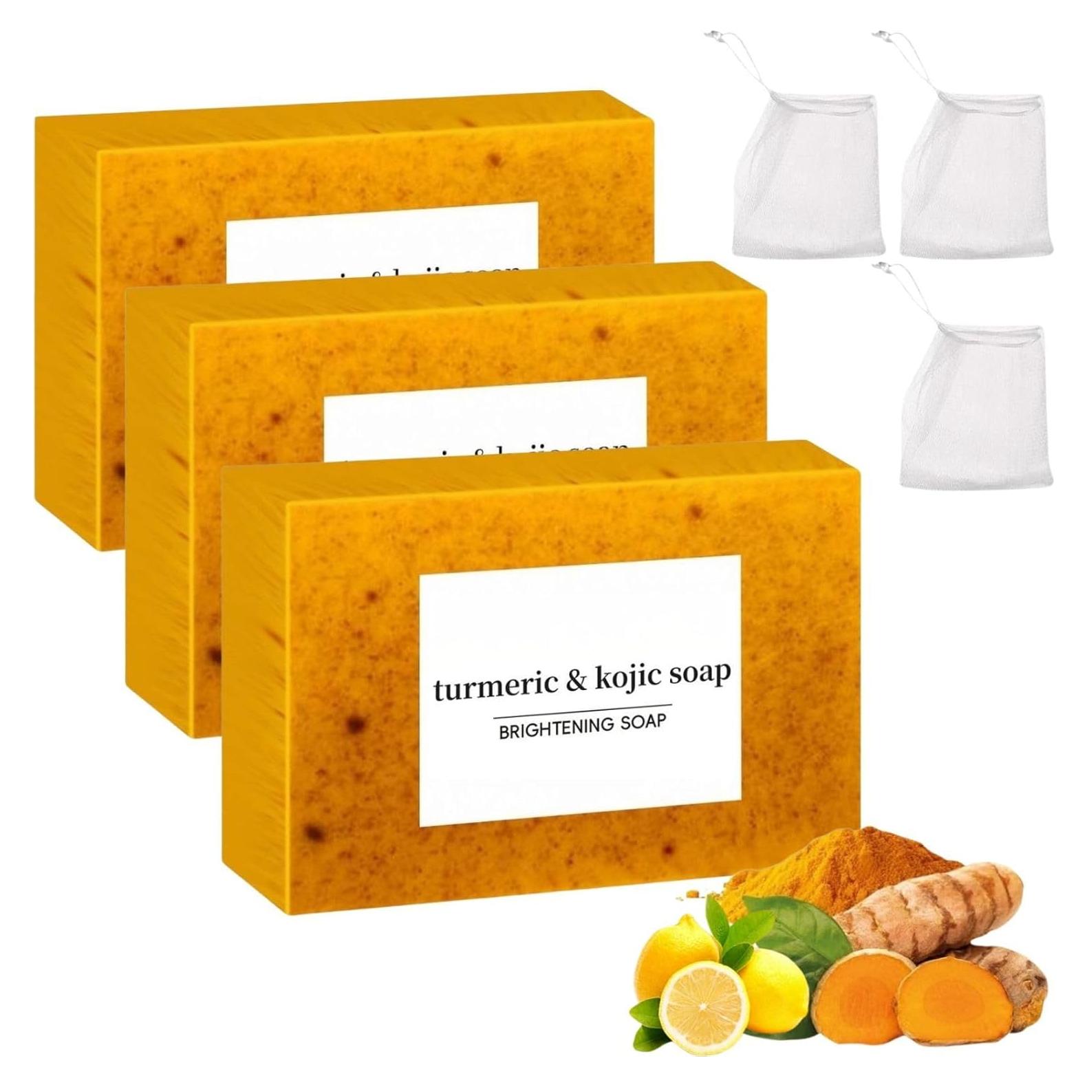 Jabón de Cúrcuma con Limón Weizhansushangmao - 3 Piezas