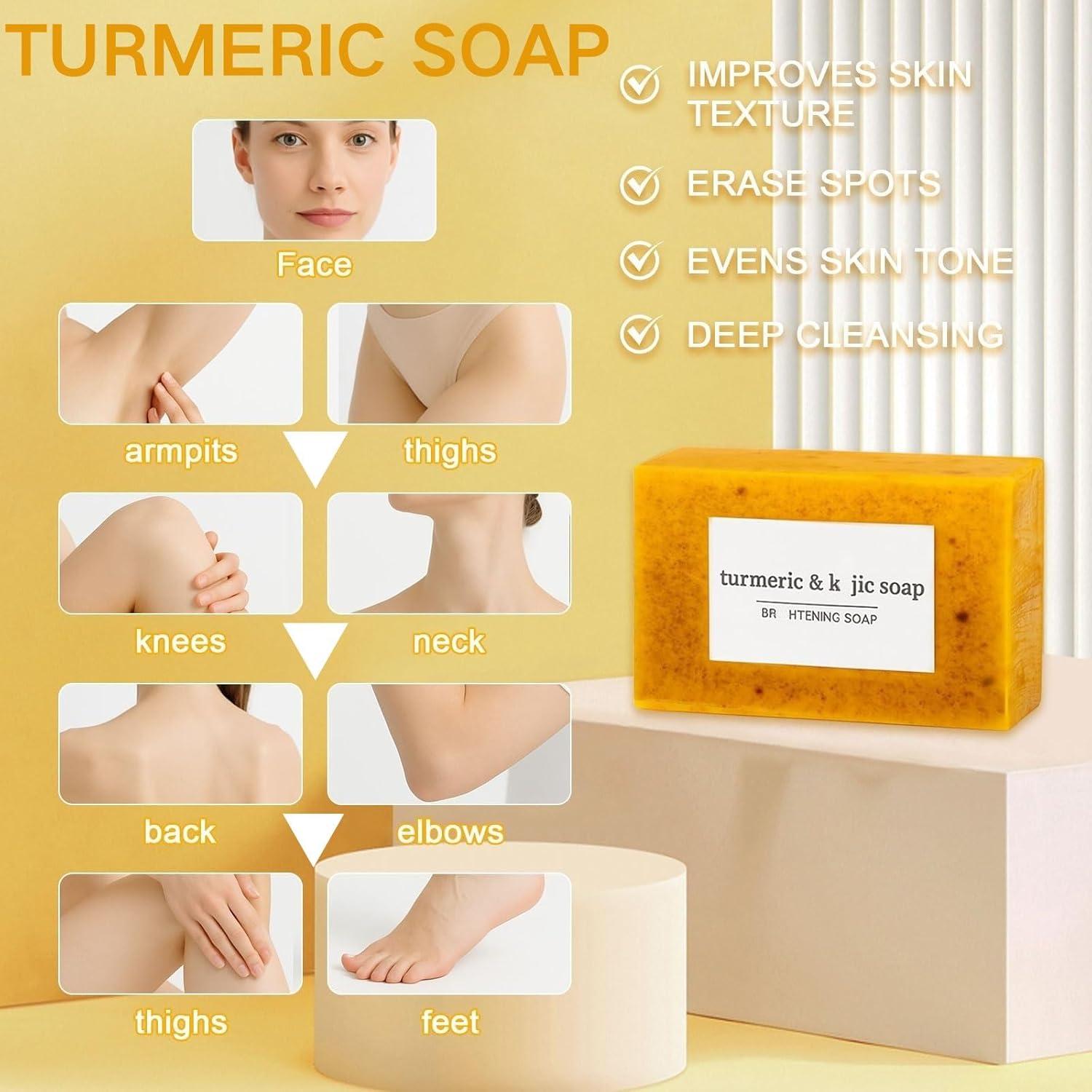 Jabón de Cúrcuma con Limón Weizhansushangmao - 3 Piezas