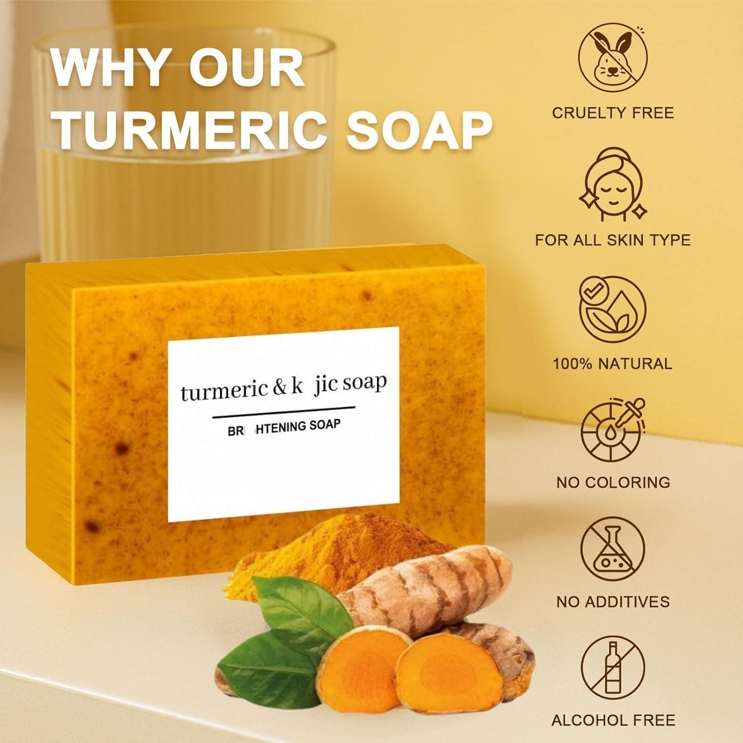 Jabón de Cúrcuma con Limón Weizhansushangmao - 3 Piezas