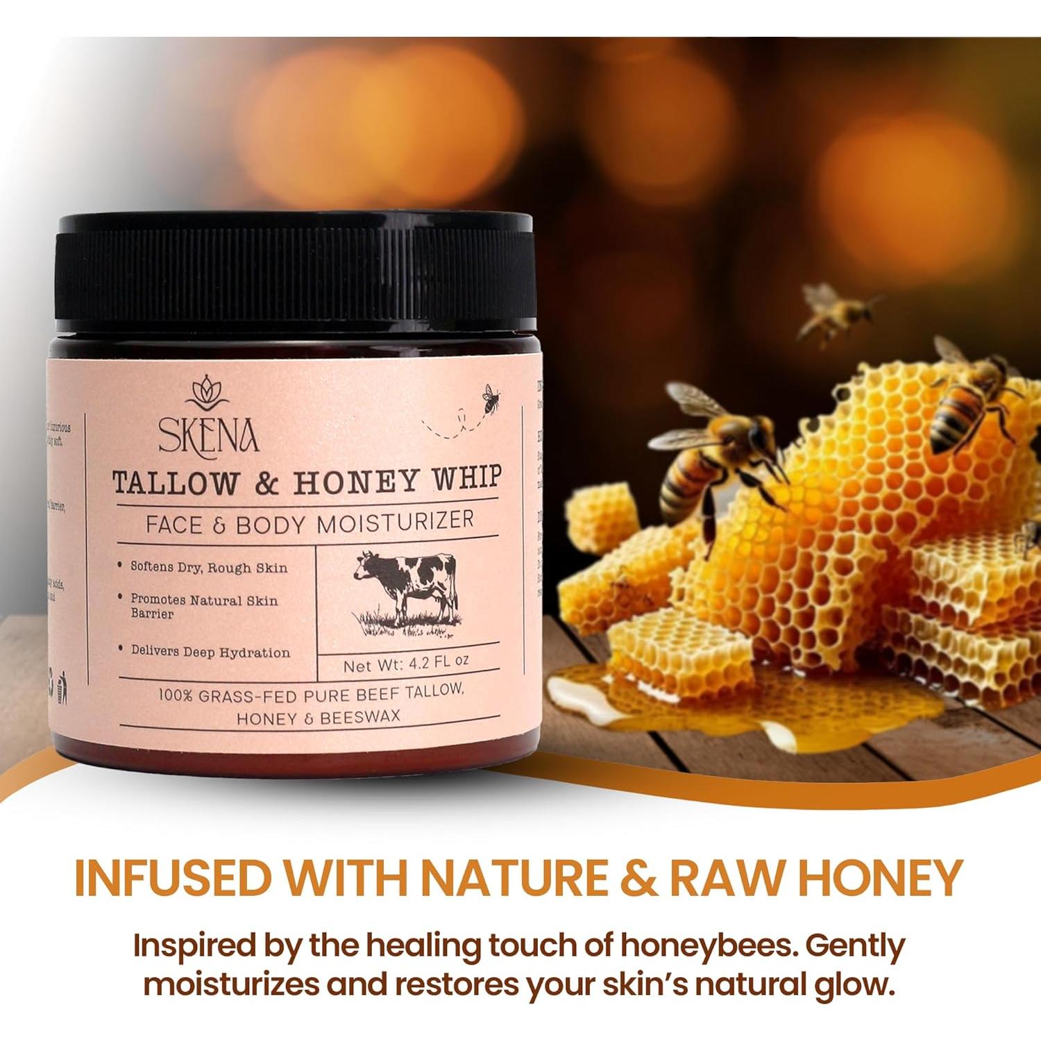 Hidratante Natural SKENA Cebo de Res 119g con Miel y Cera