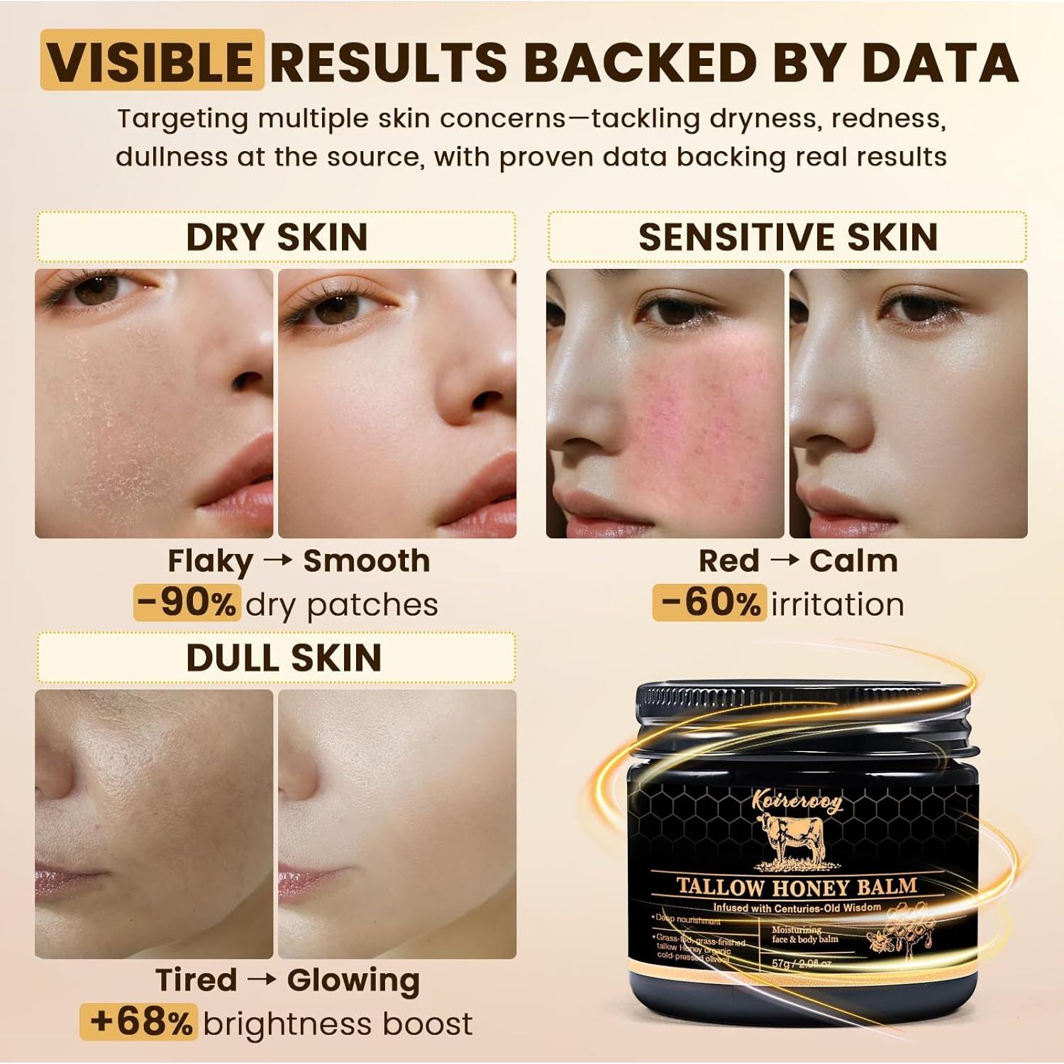 Grasa de Res Orgánica Koirerooy 59.15 ml para Piel Seca