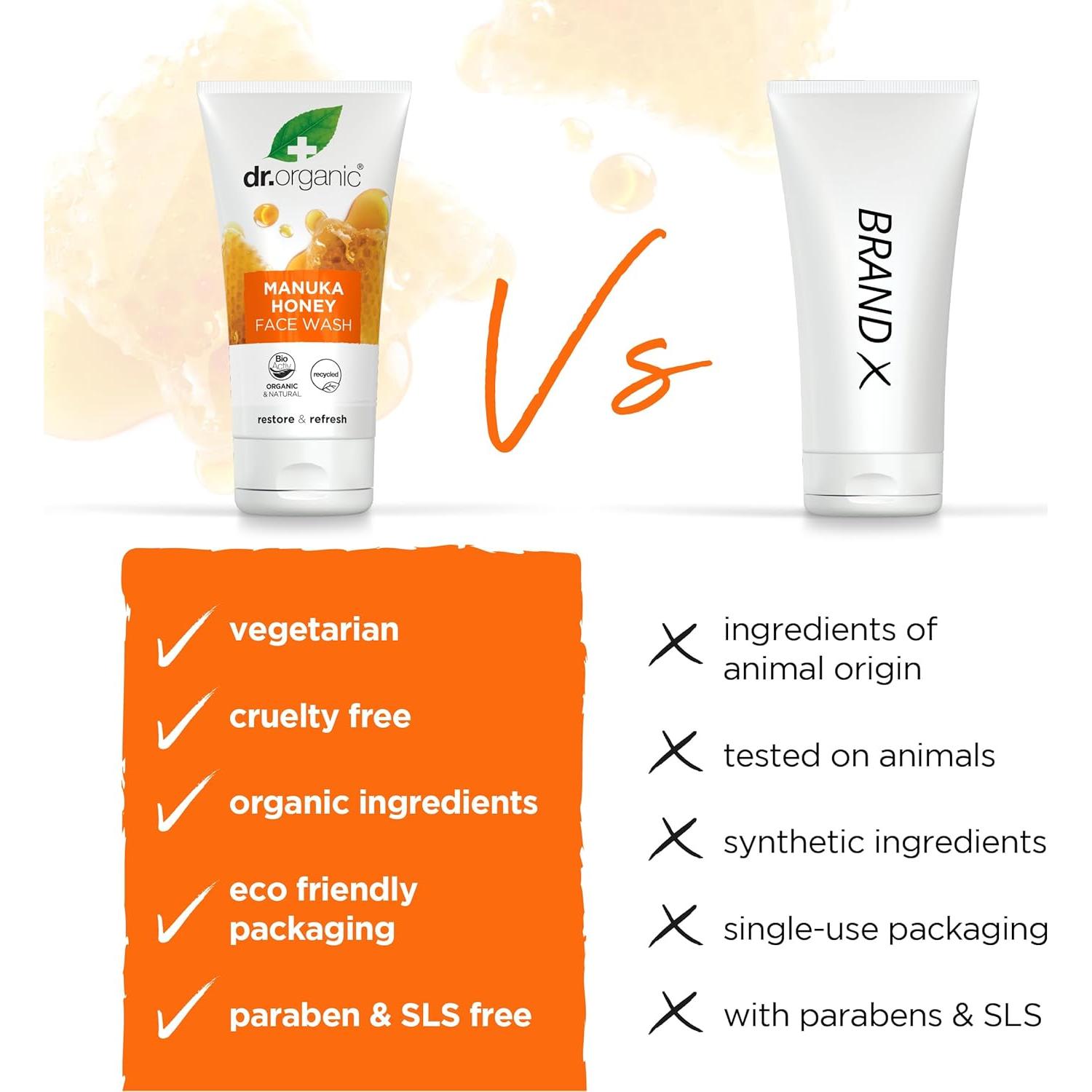 Limpiador Facial Dr. Organic Miel de Manuka 150 mL Orgánico