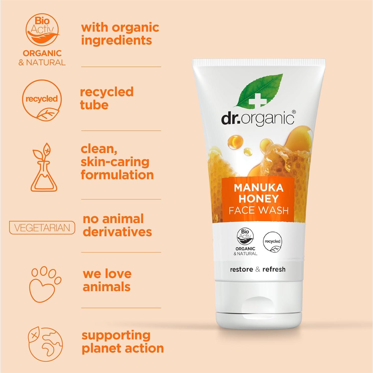 Limpiador Facial Dr. Organic Miel de Manuka 150 mL Orgánico