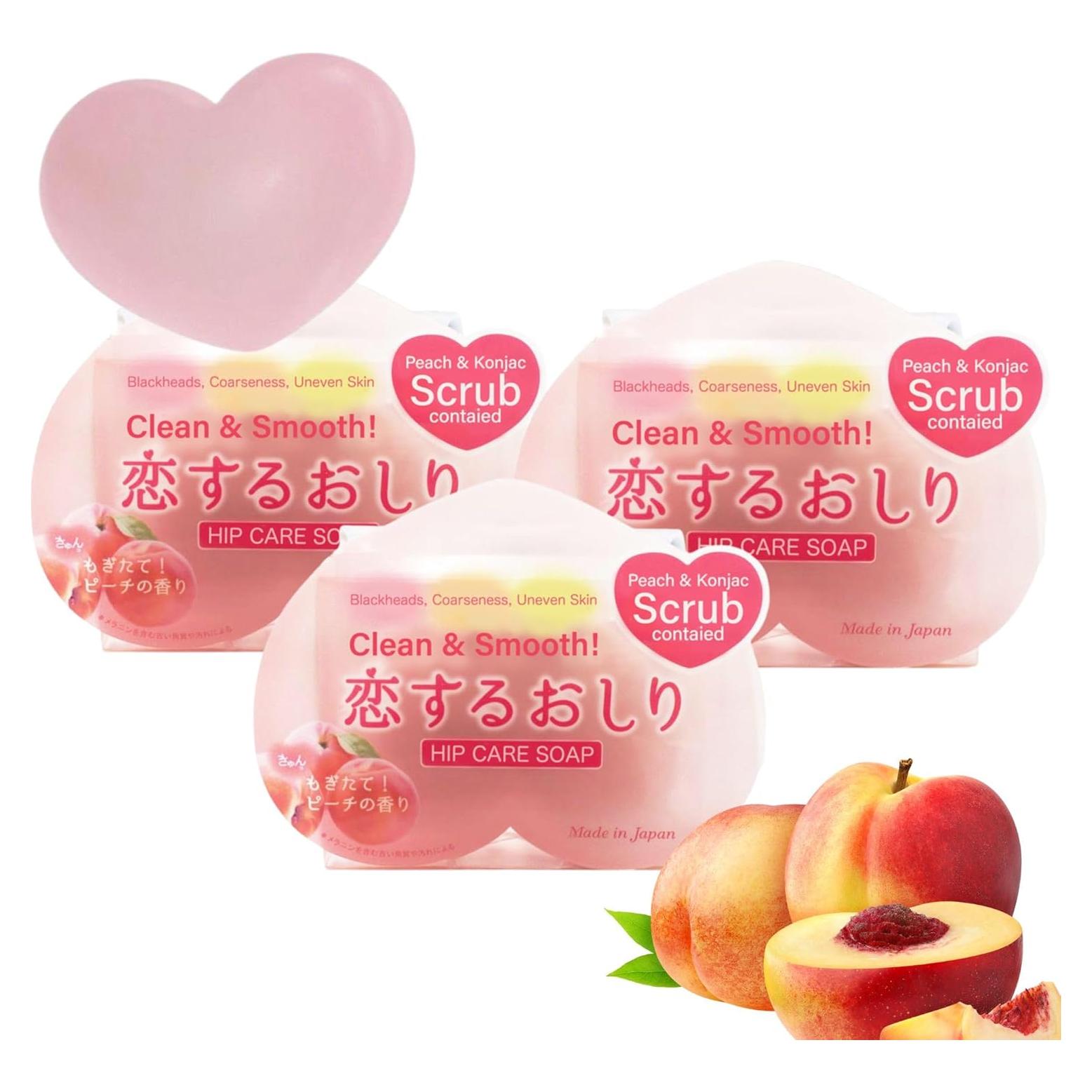 Jabón Natural Exfoliante Pelican con Aloe y Durazno 142 g