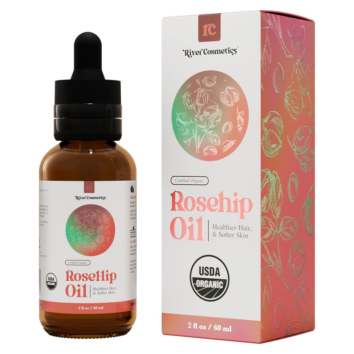 Aceite de Rosa Mosqueta Orgánico River Cosmetics 59 ml - Hidratante Facial y Capilar