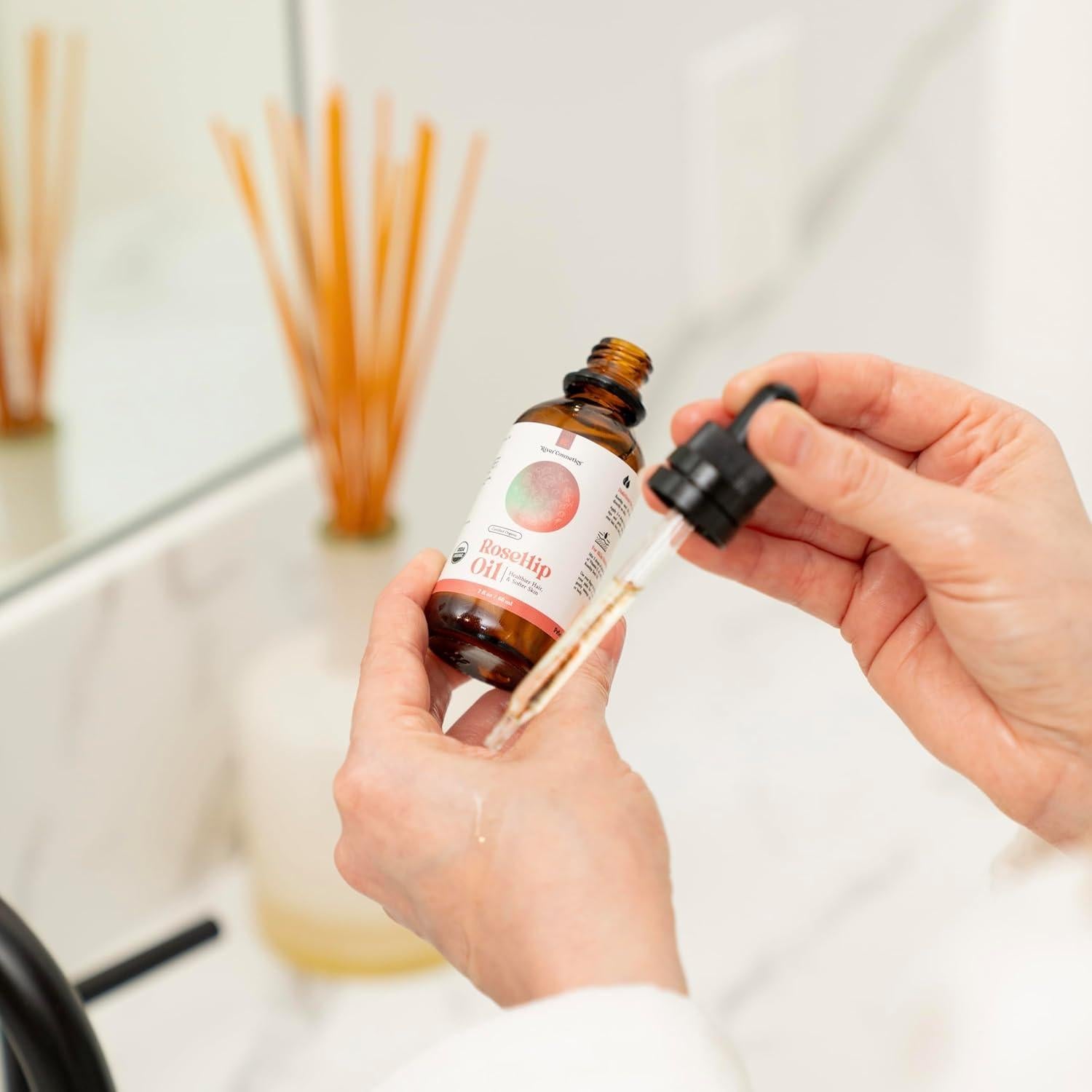 Aceite de Rosa Mosqueta Orgánico River Cosmetics 59 ml - Hidratante Facial y Capilar