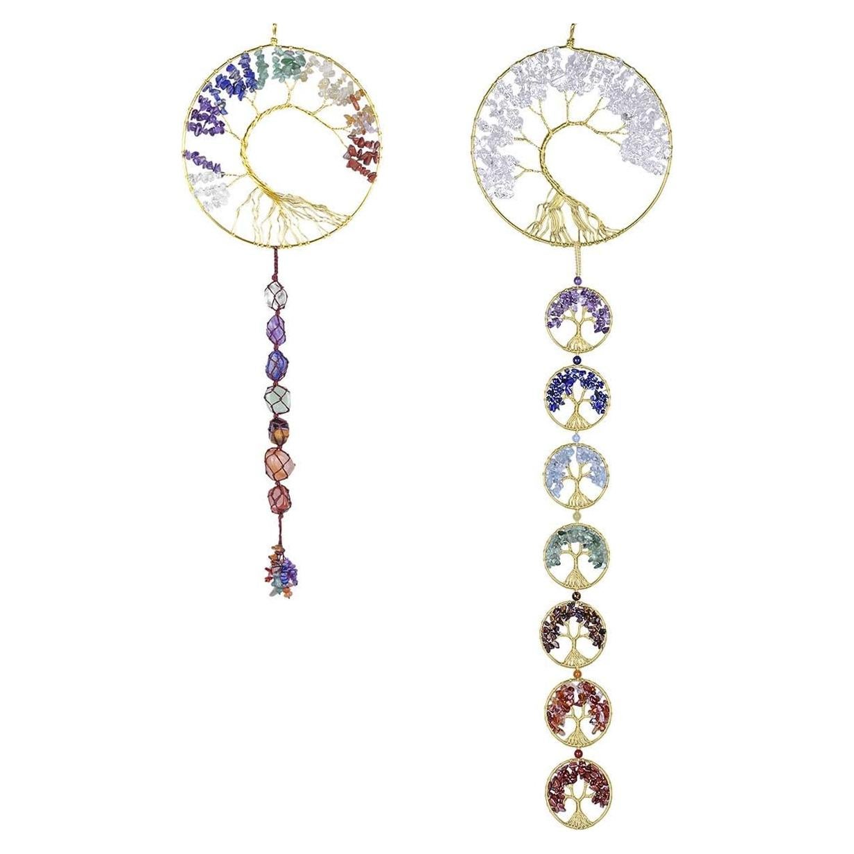 Adorno Árbol de la Vida Rockcloud con 7 Chakras - Juego de 2