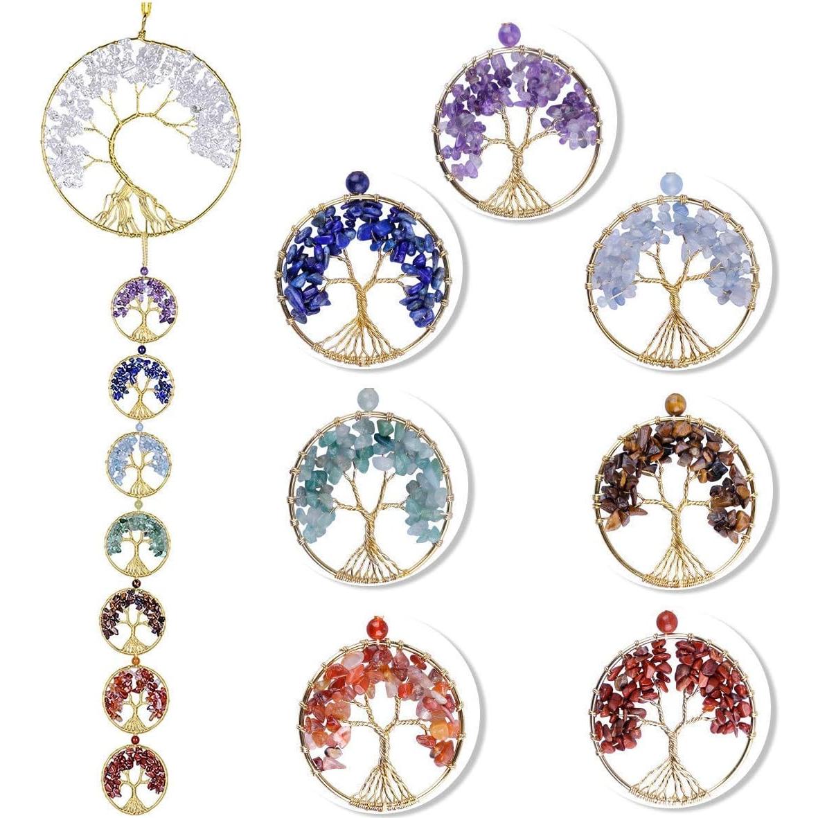 Adorno Árbol de la Vida Rockcloud con 7 Chakras - Juego de 2