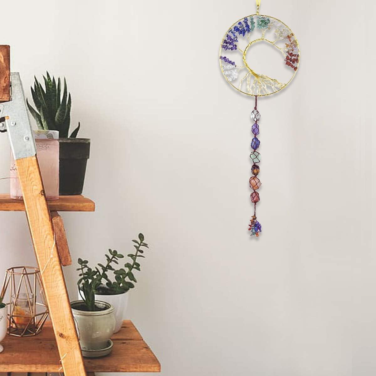 Adorno Árbol de la Vida Rockcloud con 7 Chakras - Juego de 2