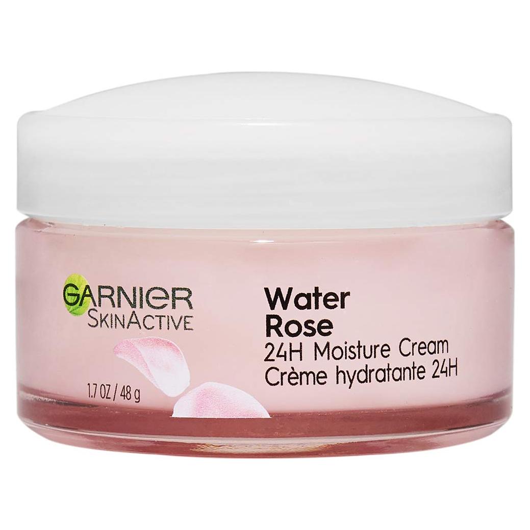 Crema Hidratante 24H Garnier con Agua de Rosa y Ácido Hialurónico 48g