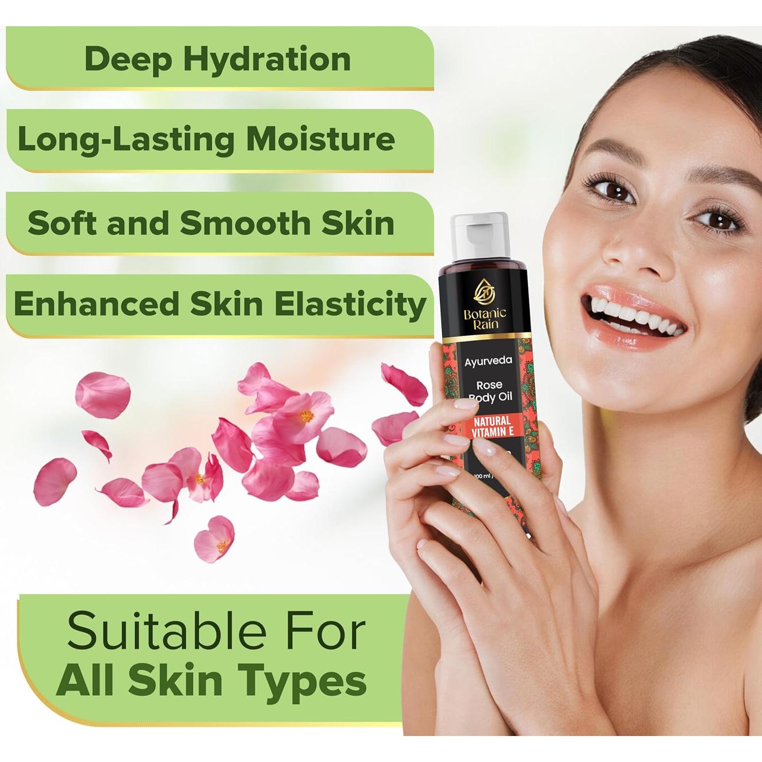 Aceite Corporal de Rosa Sanjivan 100 ml - Hidratante Orgánico