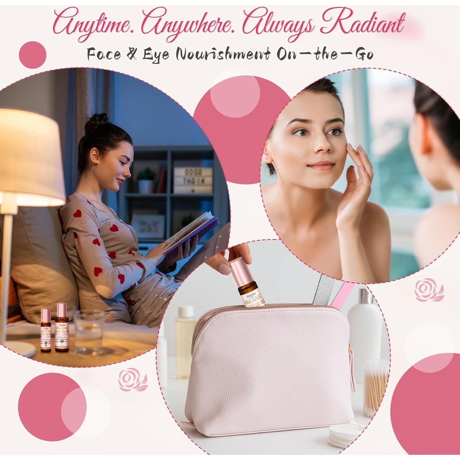 Aceite de Ricino Orgánico Roll On Warmify - Cuarzo Rosa 160g