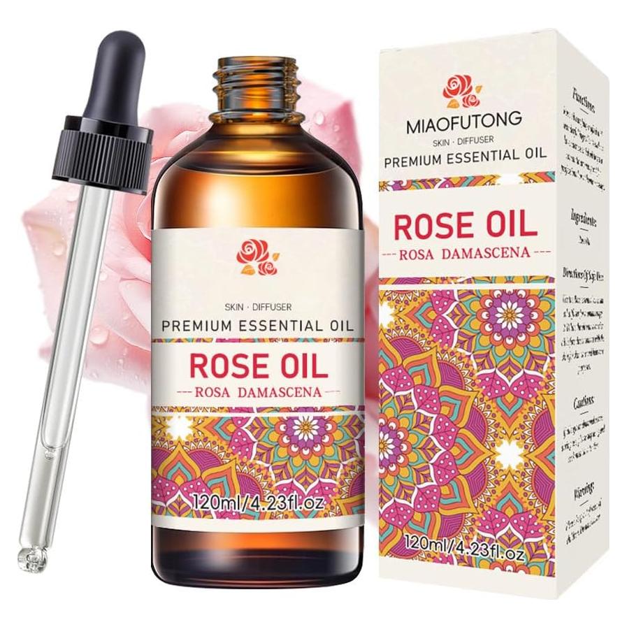 Aceite Esencial de Rosa Orgánico MeiPlumLai 120ml - Cuidado Piel y Cabello