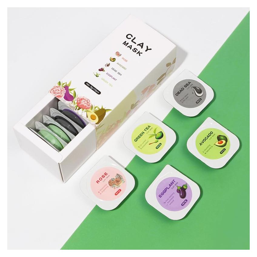 Kit de Mascarilla Facial Orgánica BERVEAL Cúrcuma Té Verde