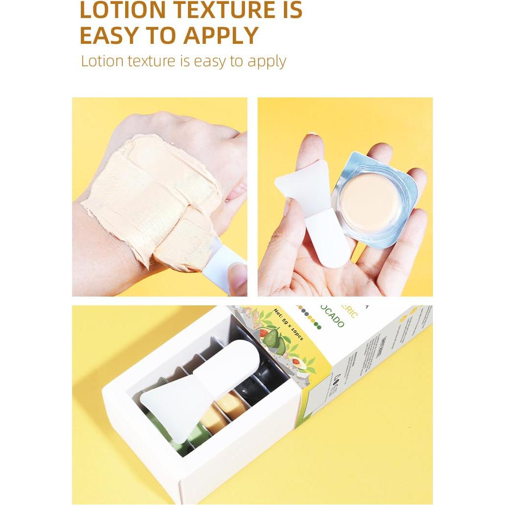 Kit de Mascarilla Facial Orgánica BERVEAL Cúrcuma Té Verde