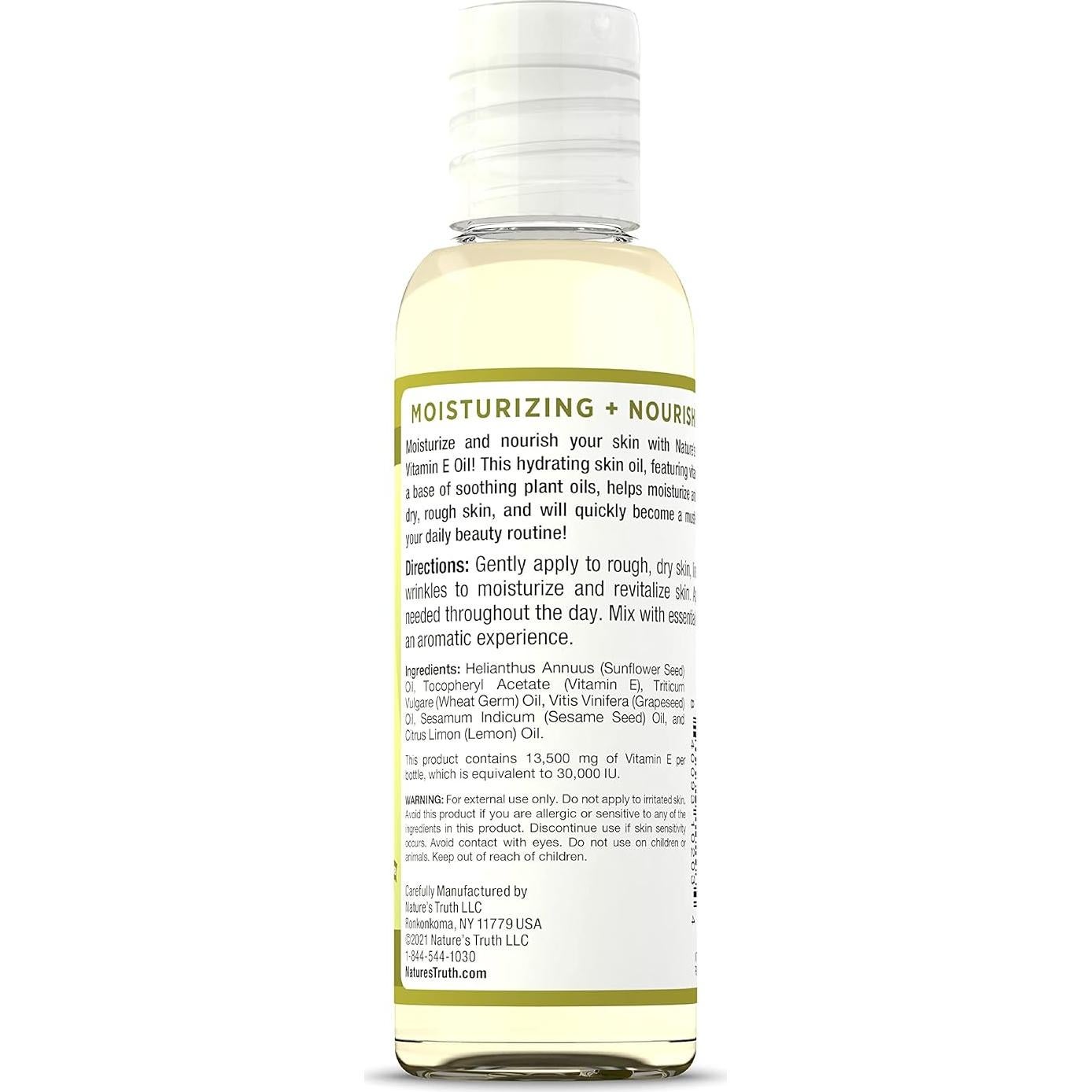 Aceite de Vitamina E Nature's Truth 118.3 ml Puro Hidratante