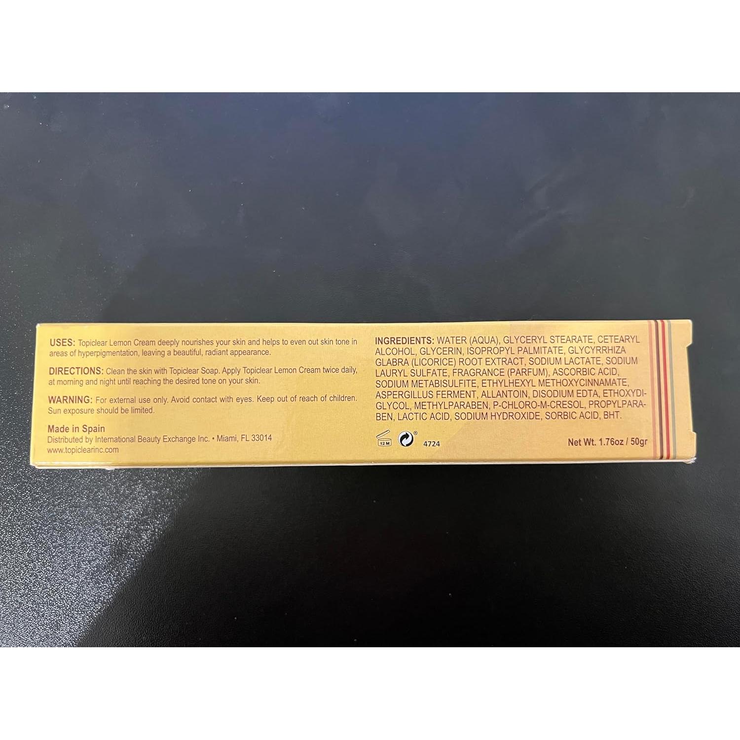 Crema de Limón Topiclear 50 g - Hidratante y Aclaradora