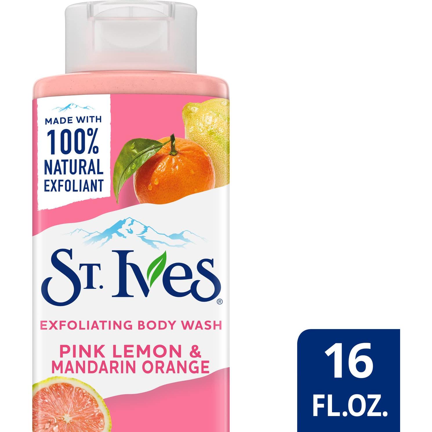 Gel de Ducha Exfoliante St. Ives Limón Rosa y Naranja 2-Pack 453g