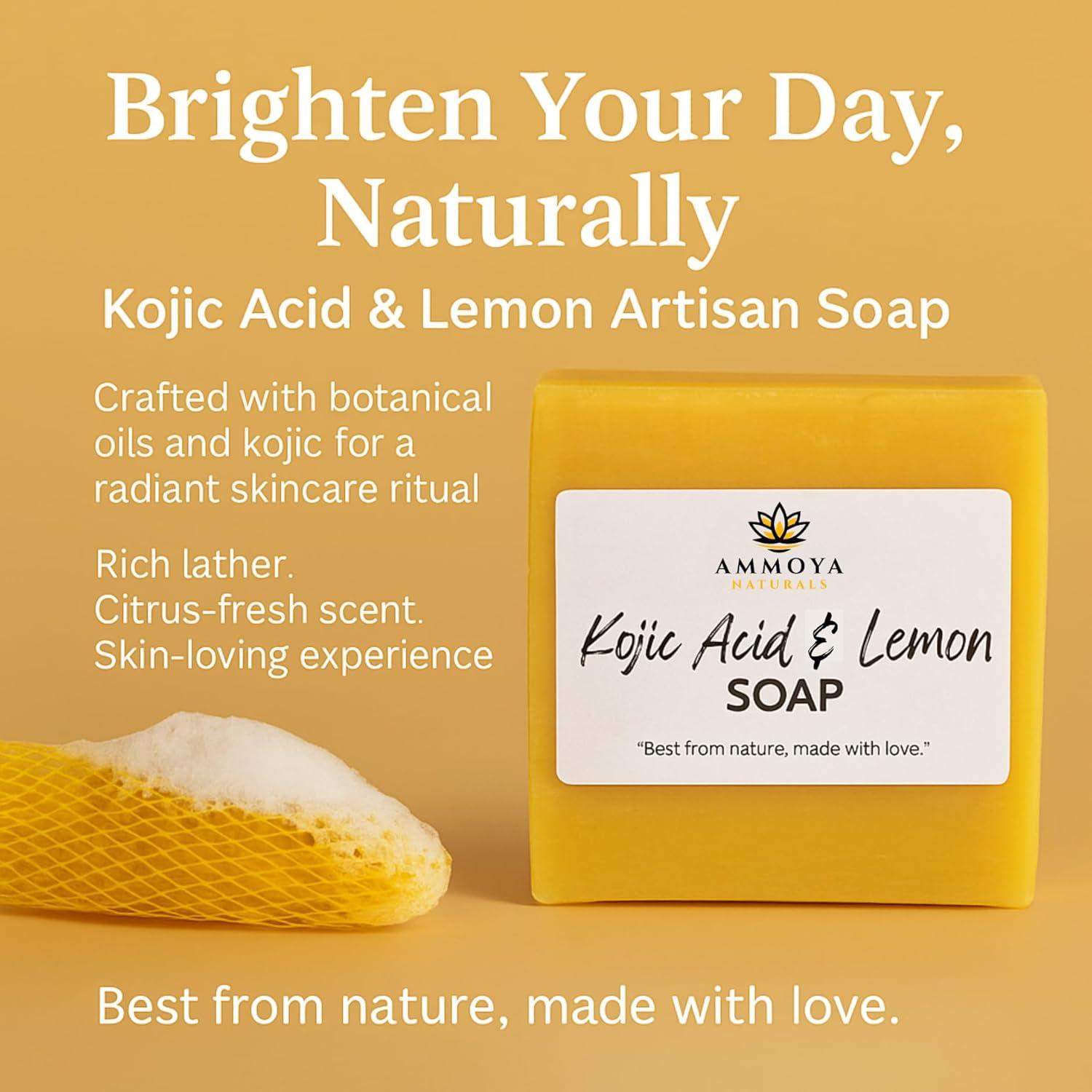 Jabón Revitalizante de Limón - Leche de Cabra con Kojic y Cúrcuma 112 g