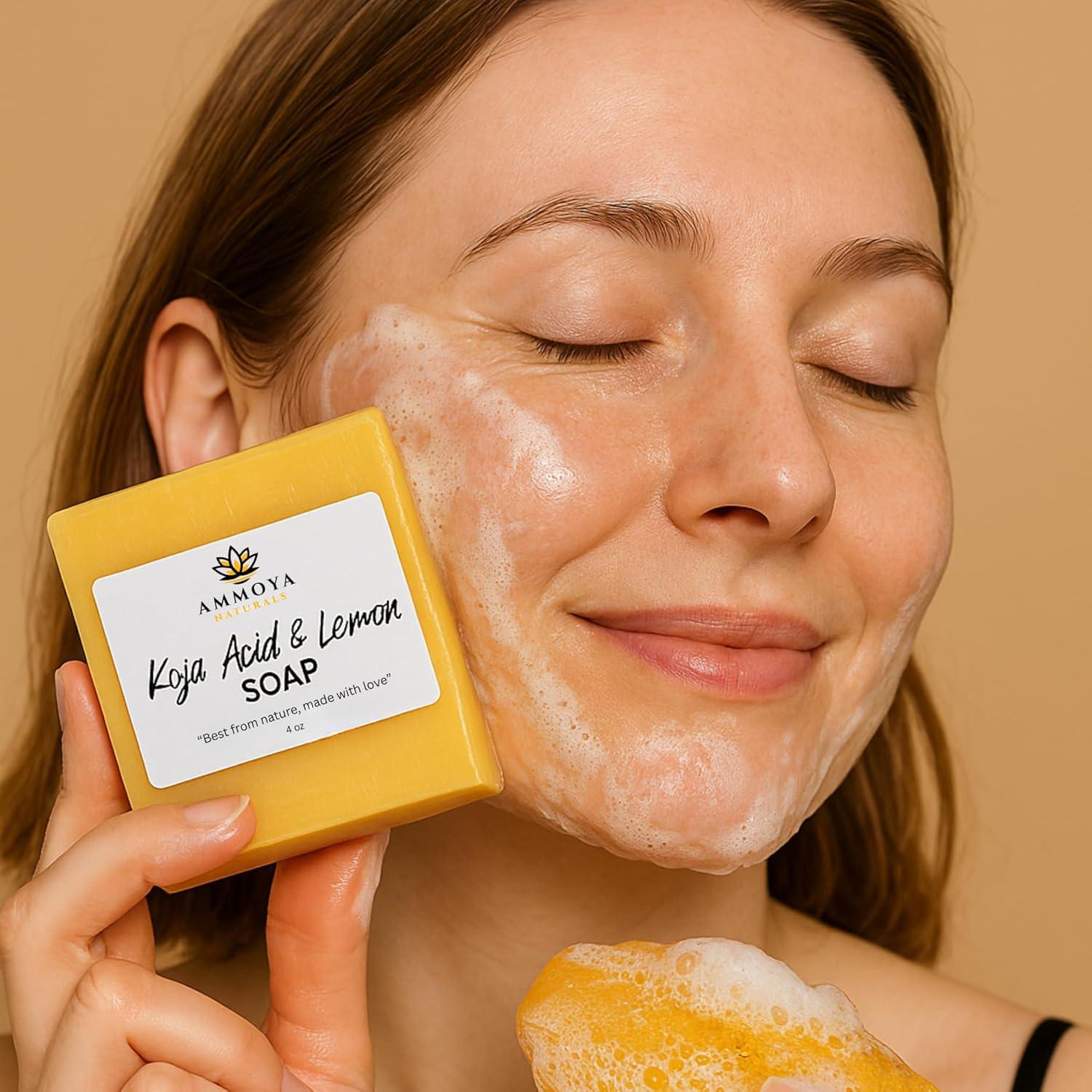 Jabón Revitalizante de Limón - Leche de Cabra con Kojic y Cúrcuma 112 g