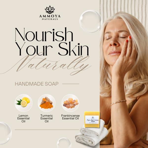 Jabón Revitalizante de Limón - Leche de Cabra con Kojic y Cúrcuma 112 g