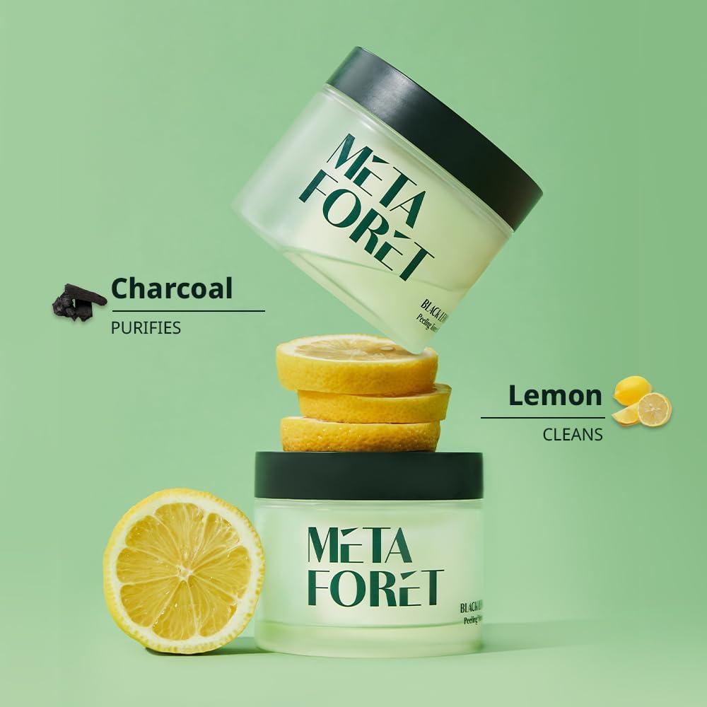 Pads Exfoliantes Faciales METAFORET Black Lemon 60 Hojas