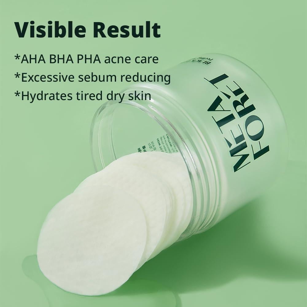 Pads Exfoliantes Faciales METAFORET Black Lemon 60 Hojas