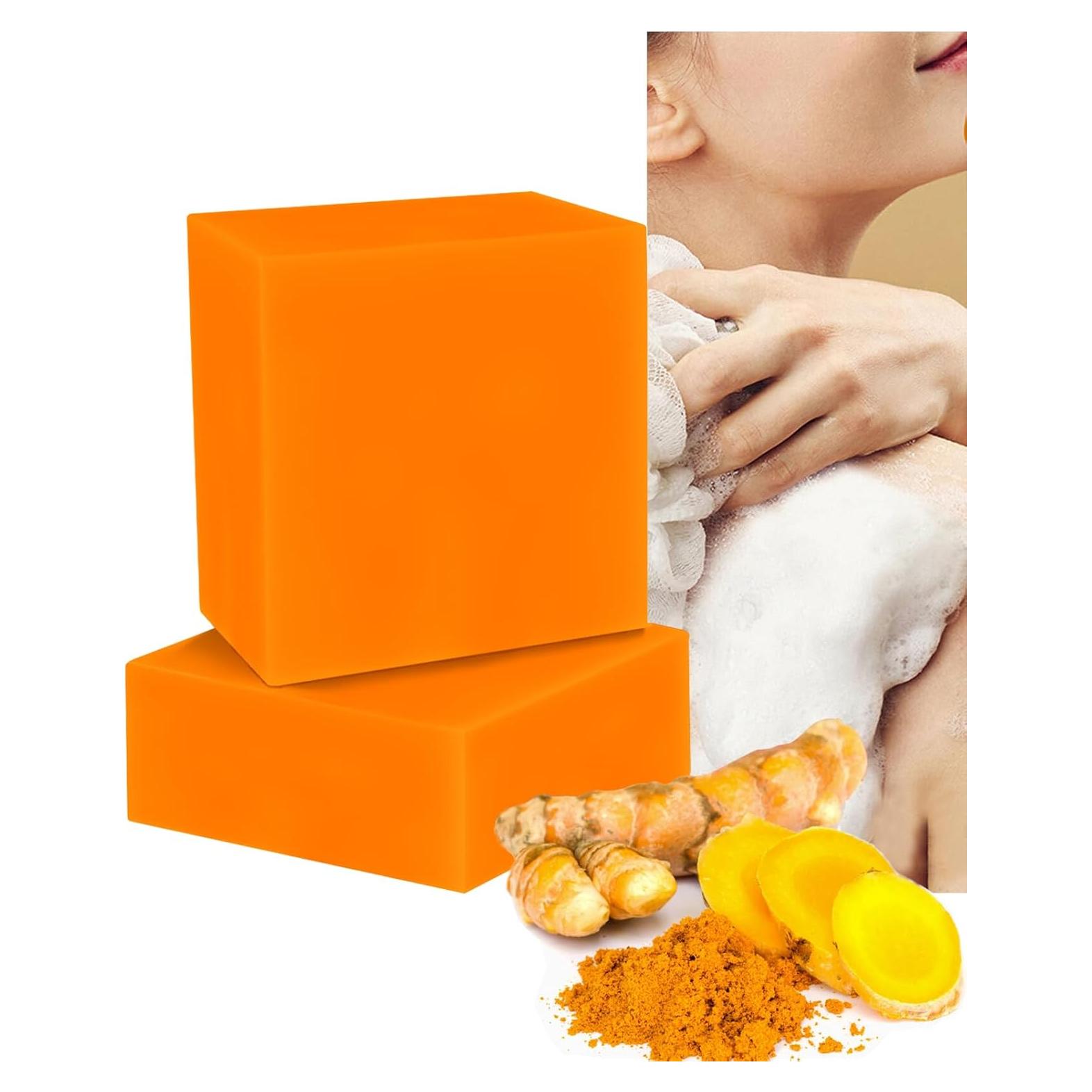 Jabón Natural de Miel y Cúrcuma Kojic - 2 Piezas