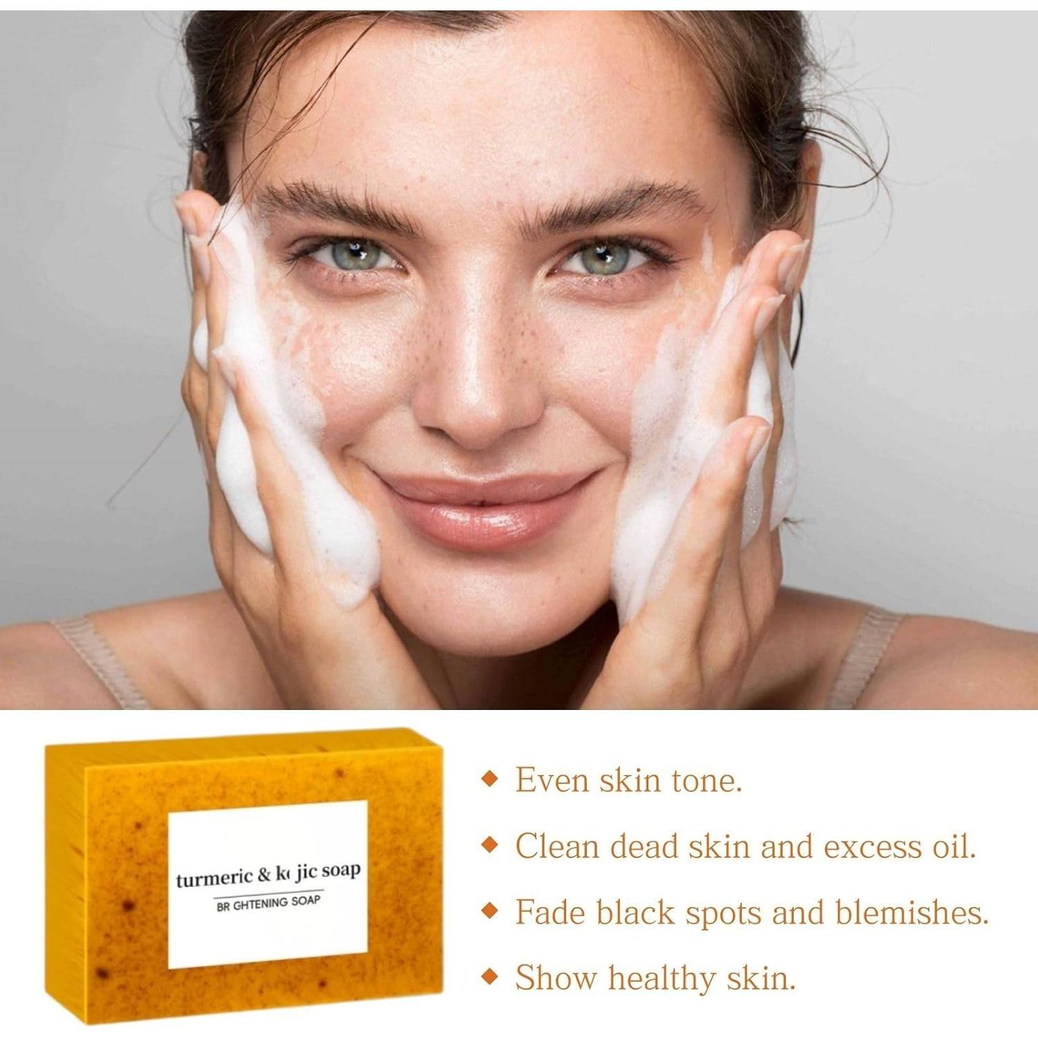 Juego de Jabón de Cúrcuma y Aceite Esencial Suave 7