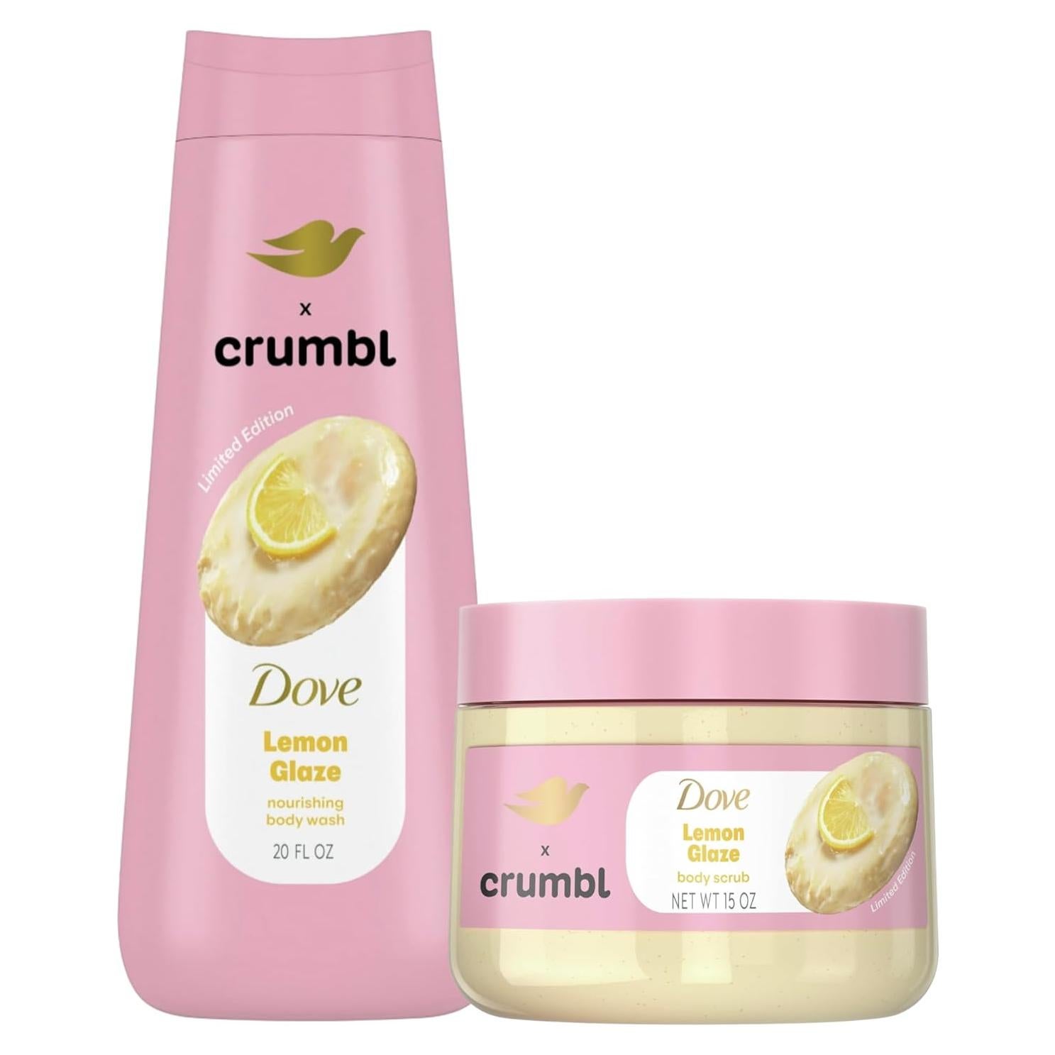 Dove Gel de Ducha Hidratante y Exfoliante Crumbl 567g + 425g