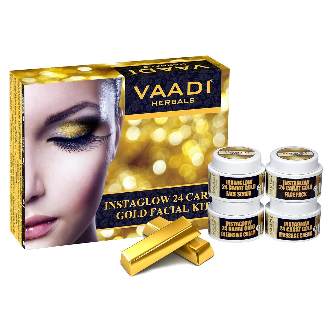 Kit Facial de Oro Vaadi Herbals - 4 Productos Naturales 70g