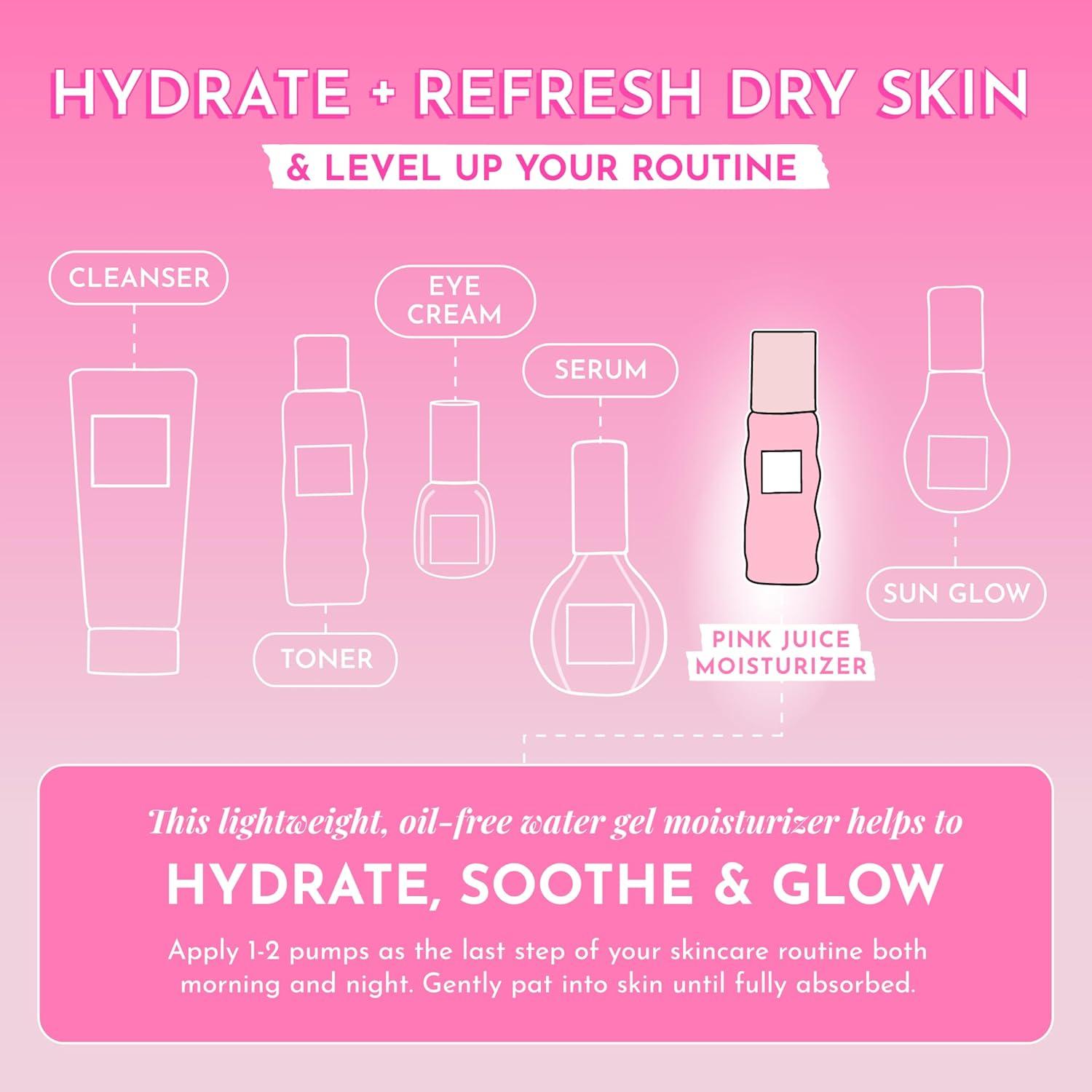 Hidratante Facial Gel Agua Rosa Glow Recipe 50ml - Ácido Hialurónico