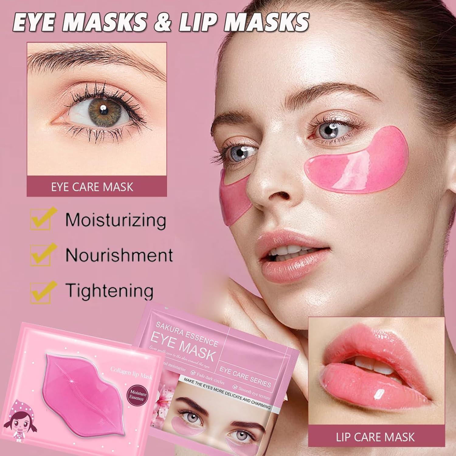 30 Pares de Mascarillas Hidratantes para Ojos y Labios Felico