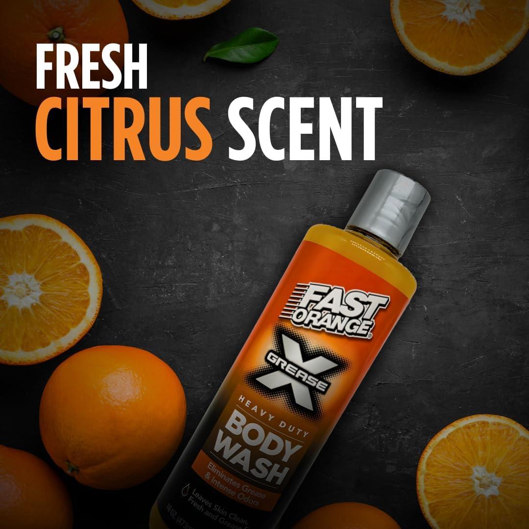 Jabón Corporal Fast Orange Grease X 16 Oz - Exfoliante Hidratante