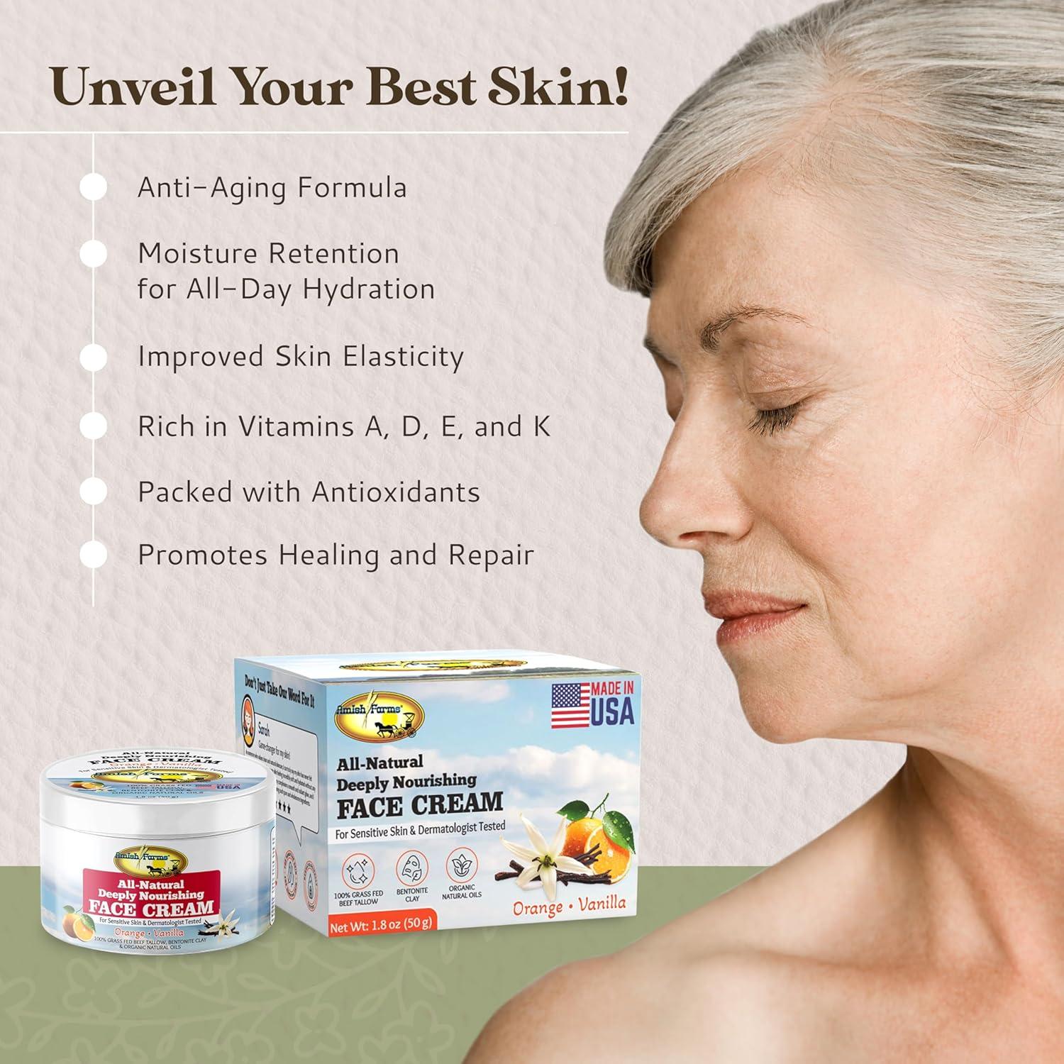 Crema Facial Amish Farms 50g - Hidratante Natural con Aceites