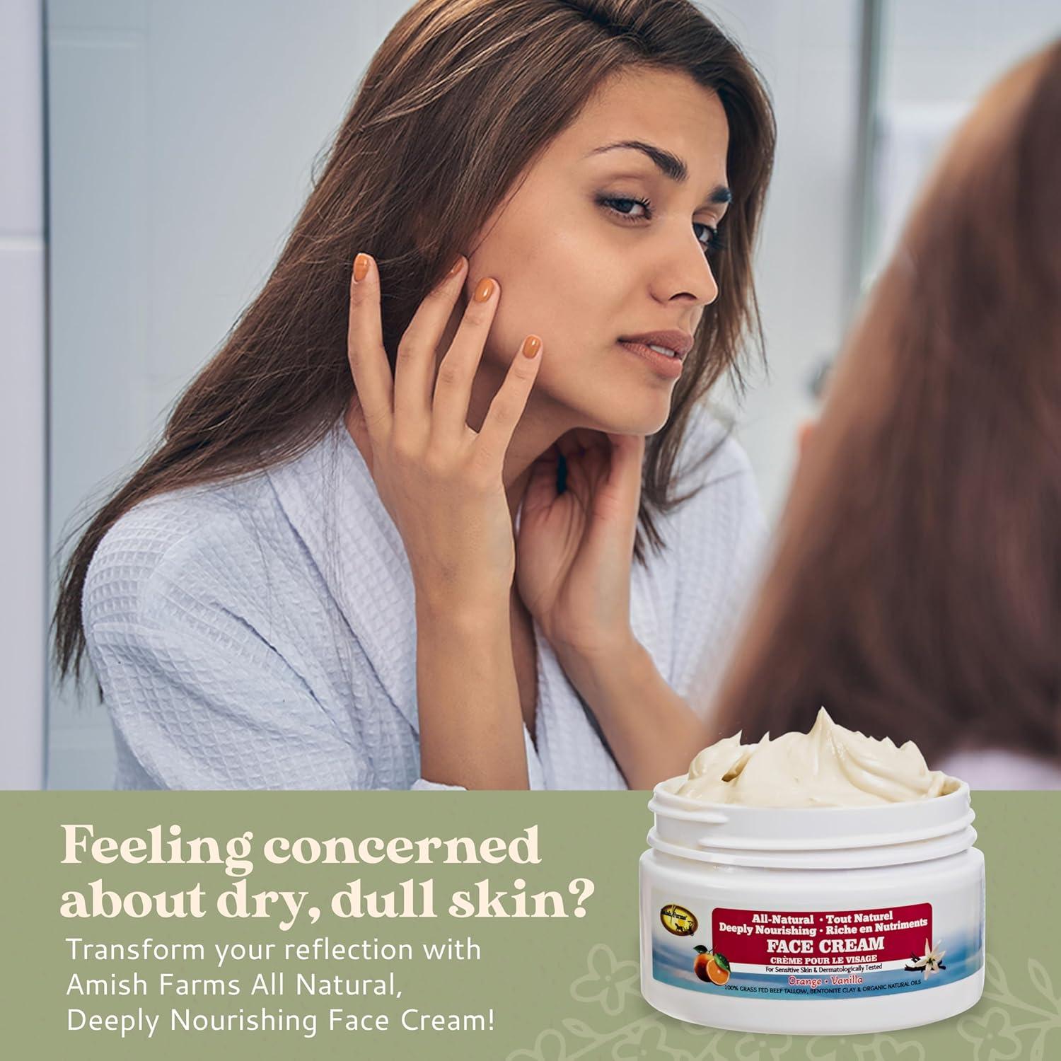 Crema Facial Amish Farms 50g - Hidratante Natural con Aceites