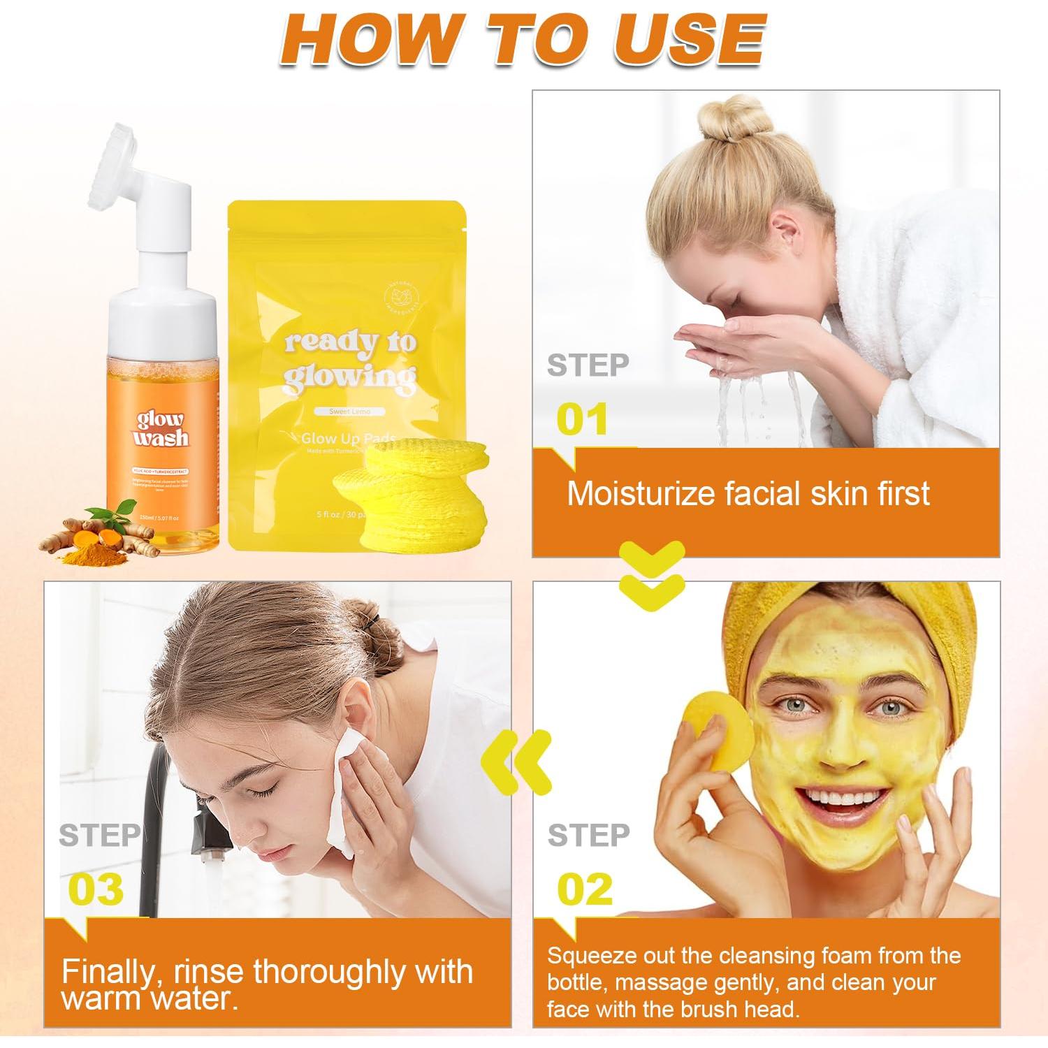 Limpiador Facial de Cúrcuma Tbexem + Almohadillas Naturales 1 Set