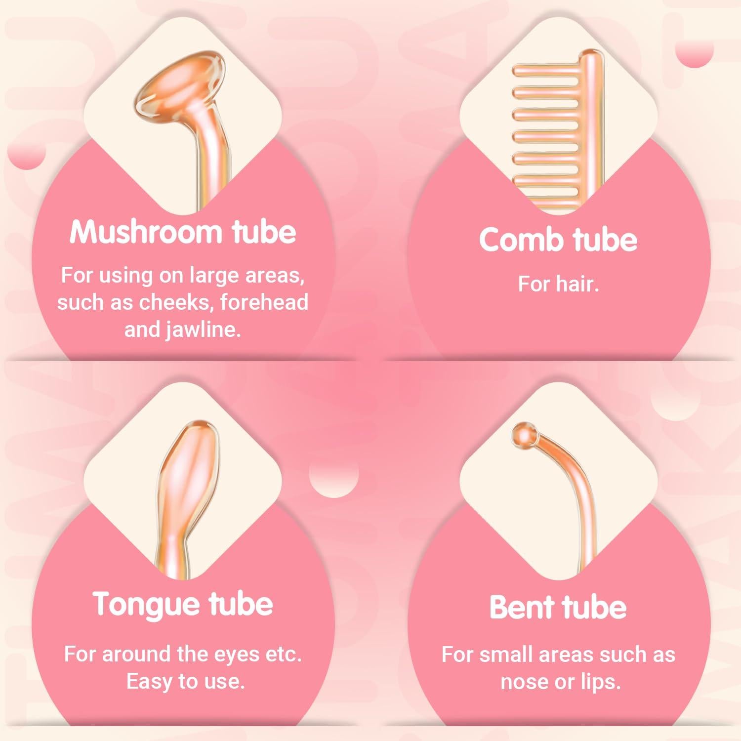 Máquina Facial de Alta Frecuencia TUMAKOU Naranja 4 Tubos