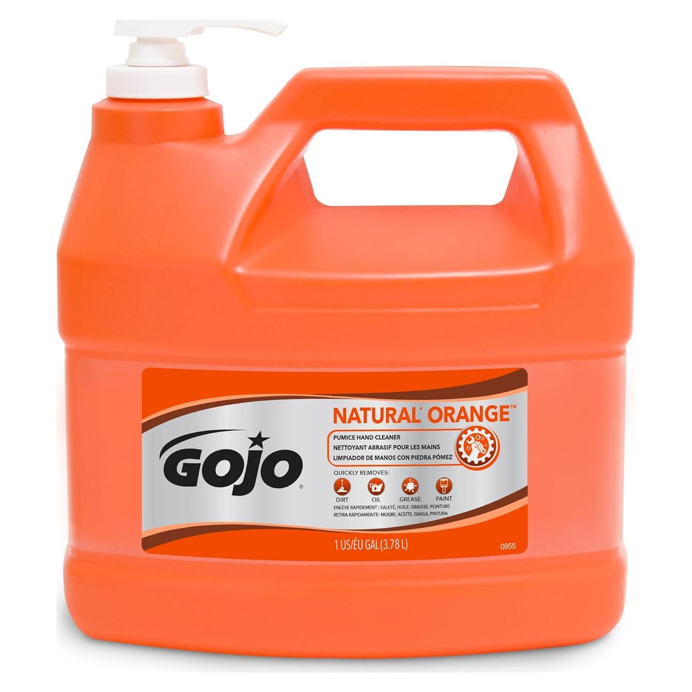 Limpiador de Manos GOJO Natural Naranja 3.99 kg con Pómez