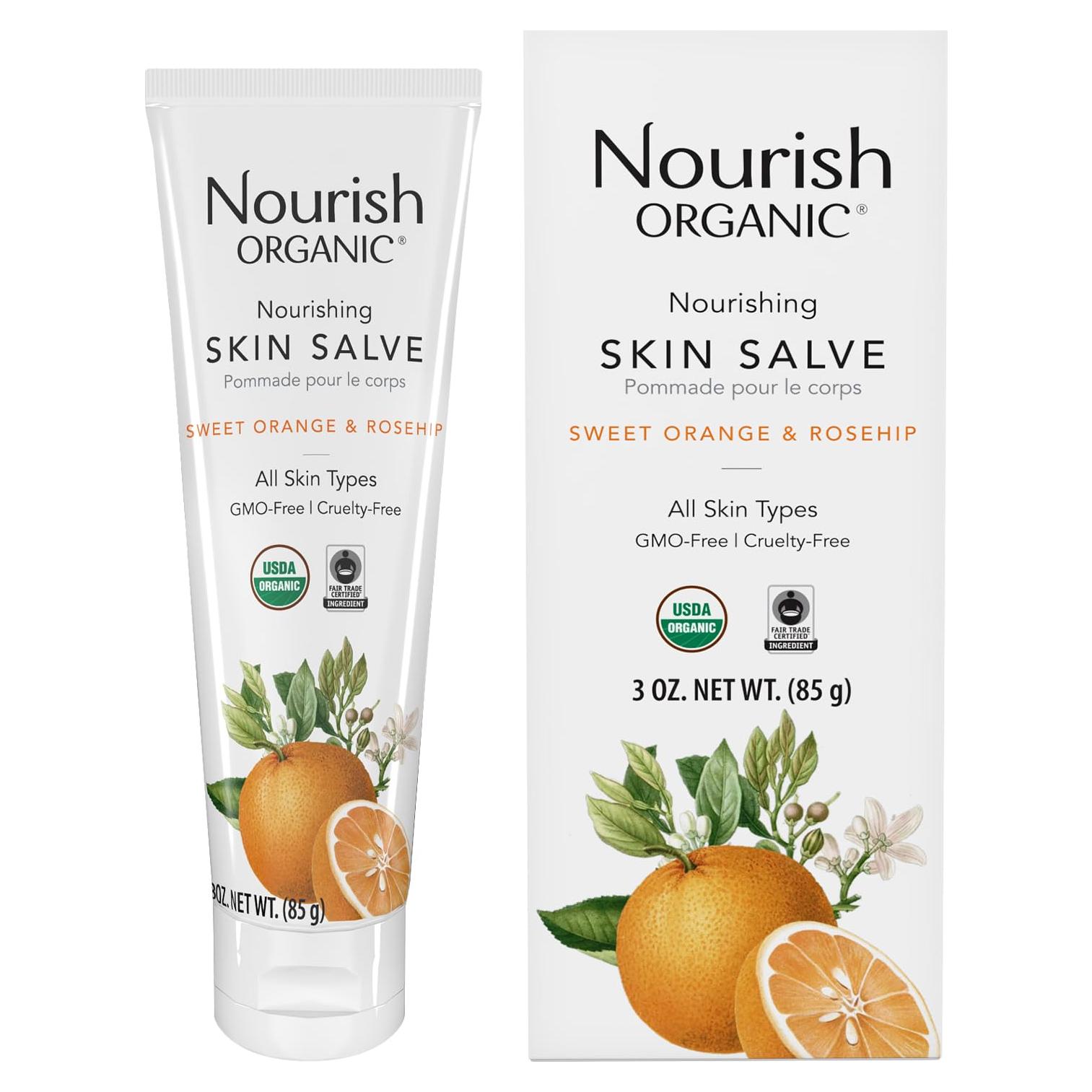Ungüento Orgánico Nourish 104g - Loción Corporal Nutritiva con Aceite de Coco y Rosa Mosqueta