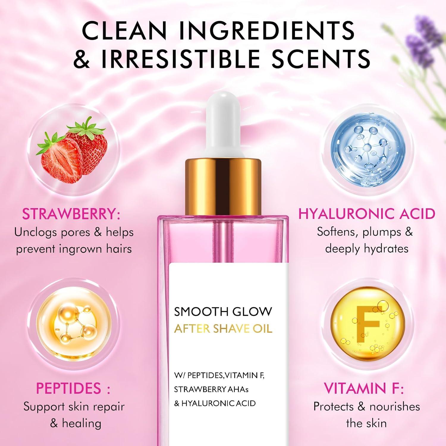 Aceite After Shave Premium WeiWeiLa 100ml para Mujeres - AHA Fresa