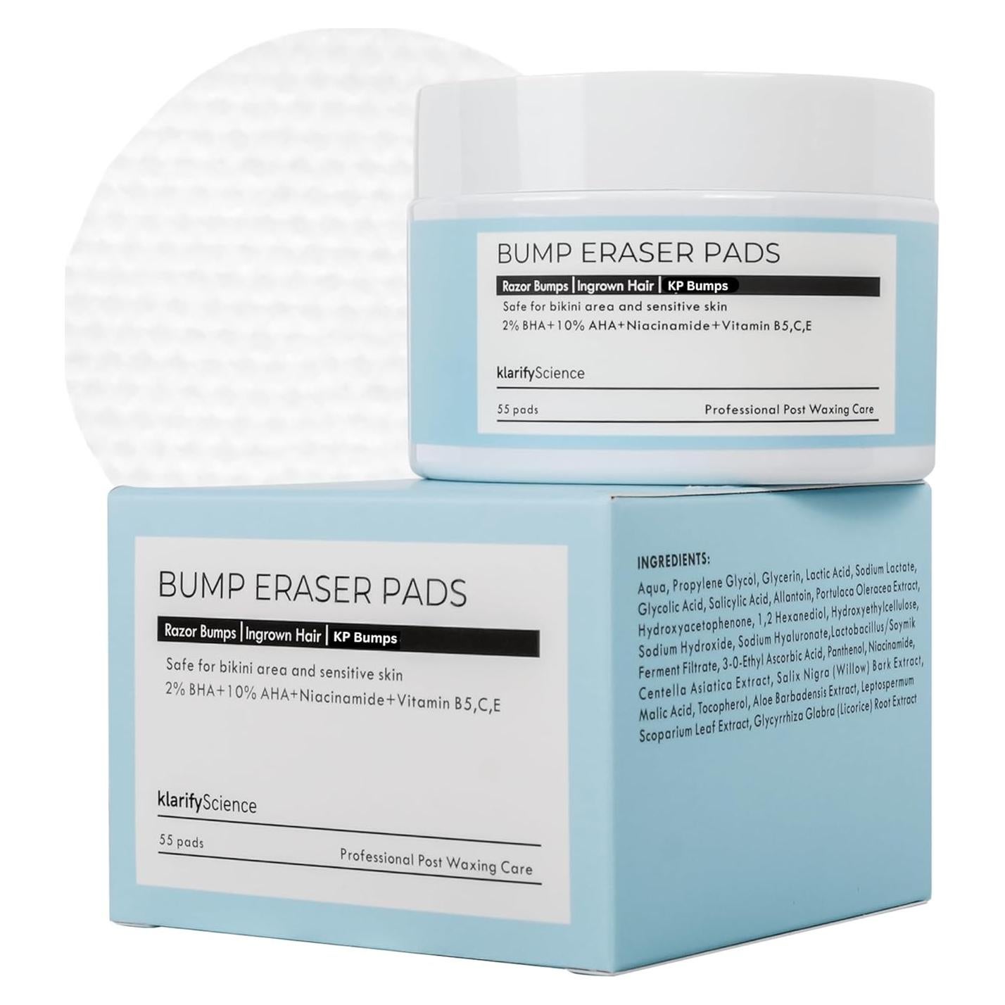 Toallitas Exfoliantes Veganas Nestura para Vello Encarnado - 55 Unidades