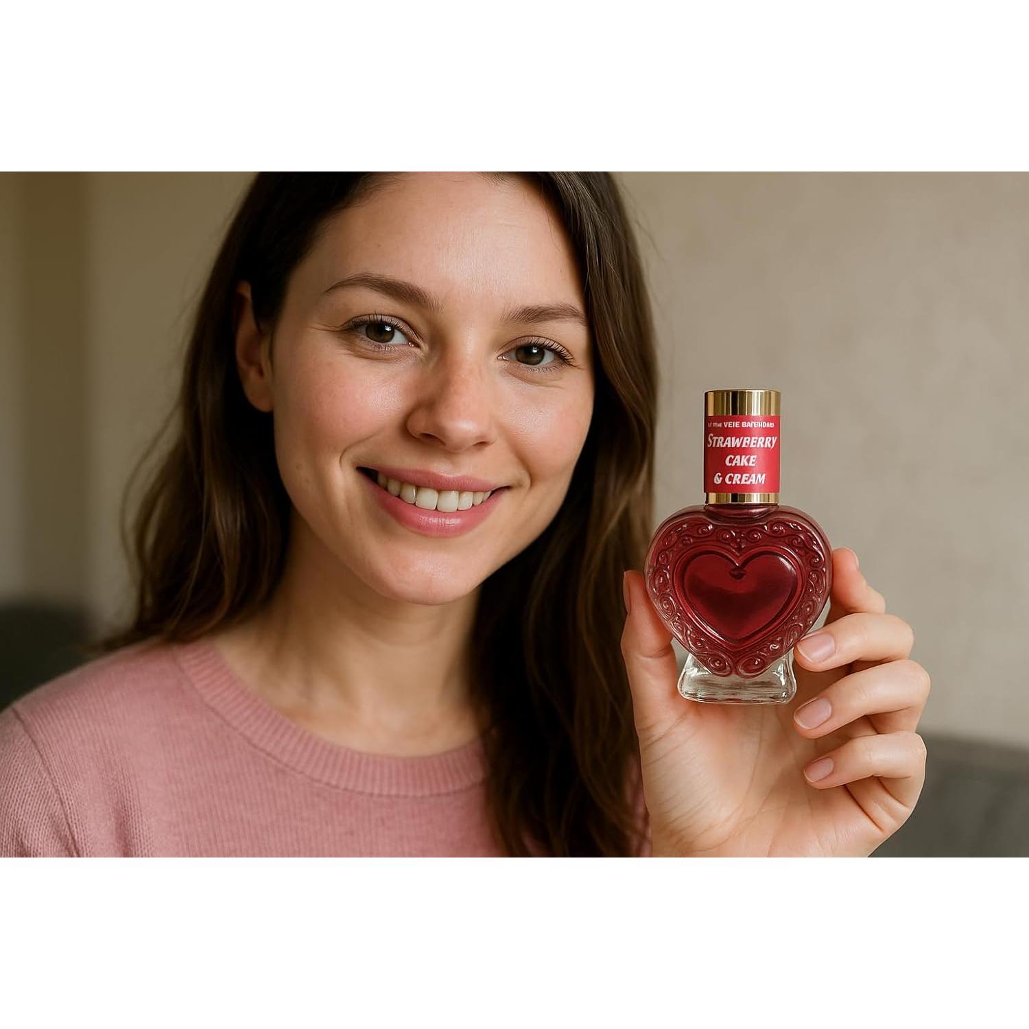 Aceite Corporal Aroma Pastel de Fresa y Crema 473 ml - Sin Alcohol